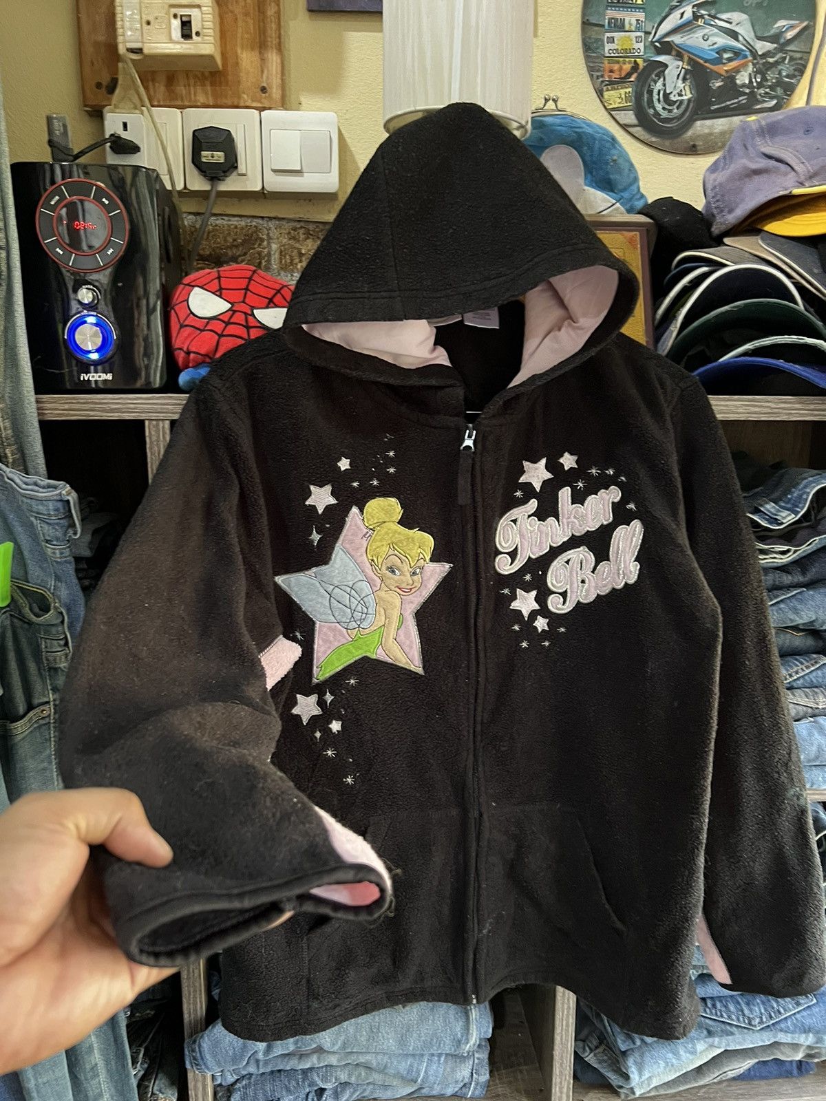 Cartoon Network 🔥Disney Fairies Tinker Bell Fleece Zipper Jacket Size US M / EU 48-50 / 2 - 7 Thumbnail