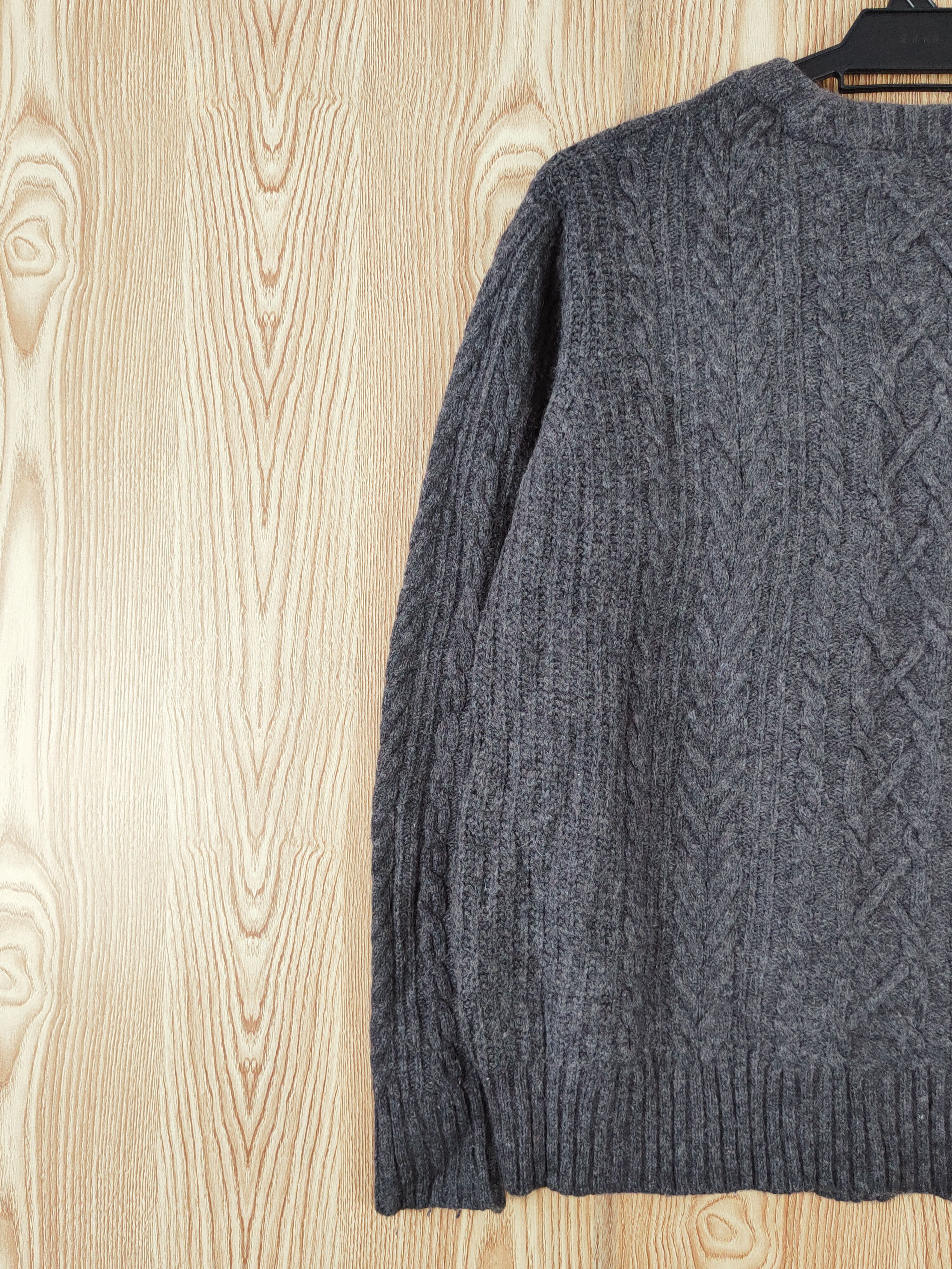 Aran Isles Knitwear × Japanese Brand × Vintage Ungrid Black Knitwear Sweatshirts #W831 Size US M / EU 48-50 / 2 - 8 Thumbnail