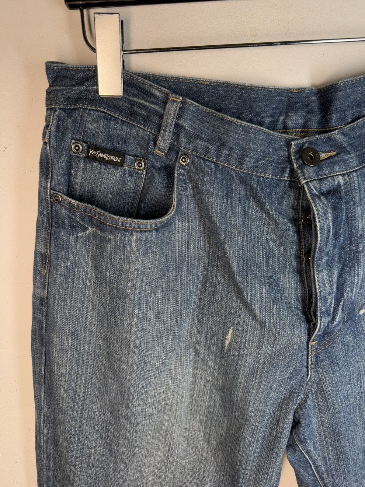 Yves Saint Laurent 36x32 YSL Jeans Denim Pants Blue Indigo Size US 36 / EU 52 - 4 Thumbnail