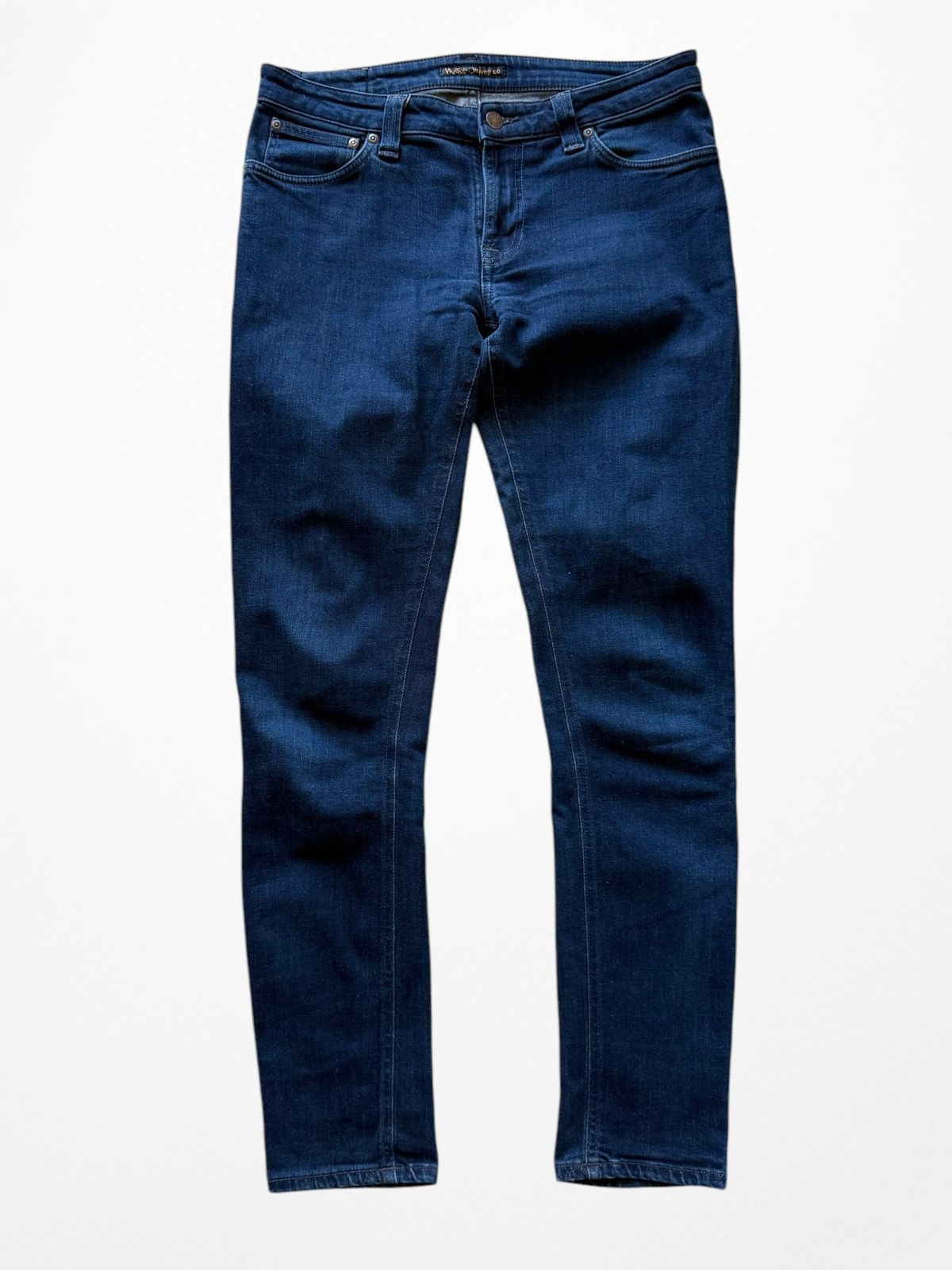 Designer Nudie Jeans Skinny Lin dry steel organic cotton jeans slim Size US 32 / EU 48 - 1 Thumbnail