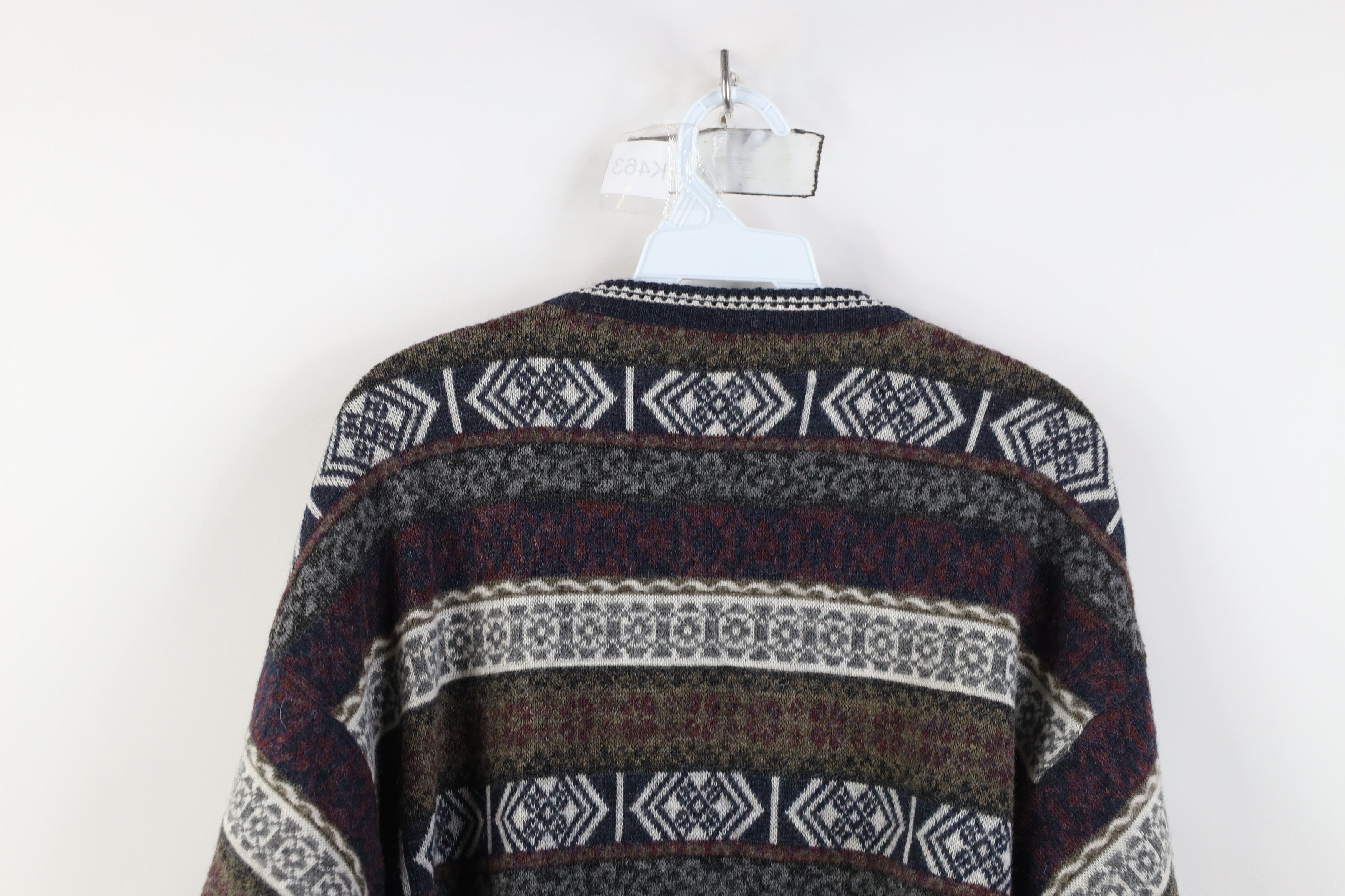 Vintage Vintage 90s Streetwear Fair Isle Wool Blend Knit Sweater Size US M / EU 48-50 / 2 - 9 Thumbnail