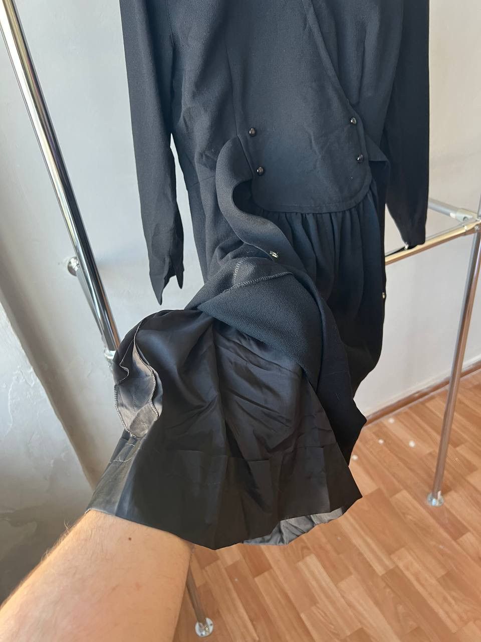 Celine RARE 1970/80’S CELINE 100% WOOL EVENING SOLID DRESS SIZE 36 Size XS / US 0-2 / IT 36-38 - 19 Thumbnail