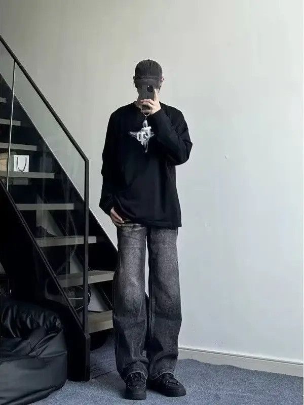 Japanese Brand Retro loose casual gradient jeans Size US 30 / EU 46 - 2 Thumbnail