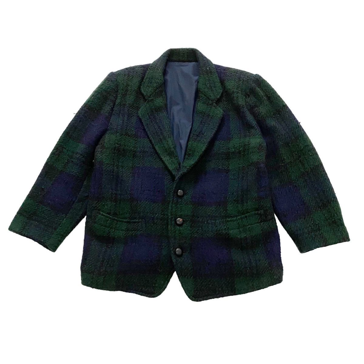 Issey Miyake ⚡️Vintage 80s Issey Miyake wool green tartan jacket Size US M / EU 48-50 / 2 - 2 Thumbnail