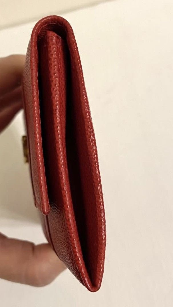 Celine Authentic Vintage CELINE Triomphe Wallet-Grained Calfskin Size ONE SIZE - 4 Thumbnail