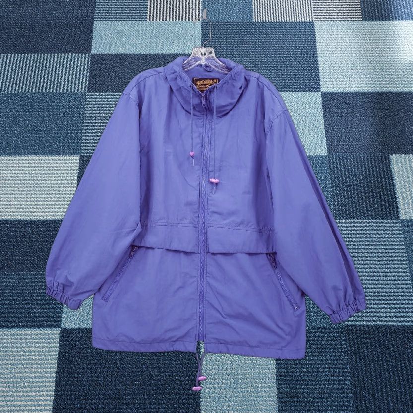 Eddie Bauer VINTAGE Eddie Bauer Jacket Women L Purple Anorak Full Zip Windbreaker Size L / US 10 / IT 46 - 1 Thumbnail