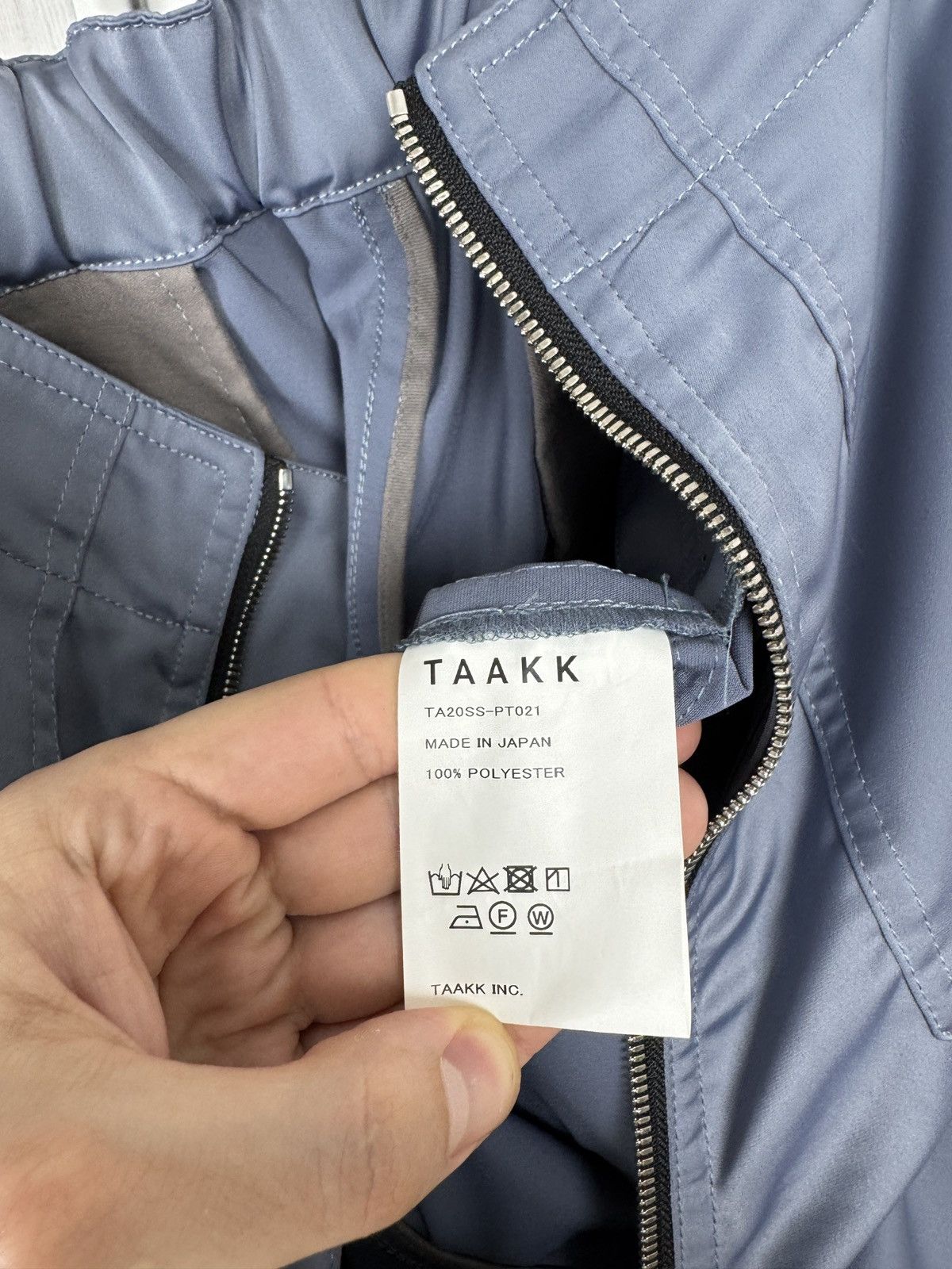 Japanese Brand SS20 TAAKK MULTI ZIPPER NYLON Grey-Blue PANTS y2k cargo Size US 32 / EU 48 - 17 Thumbnail