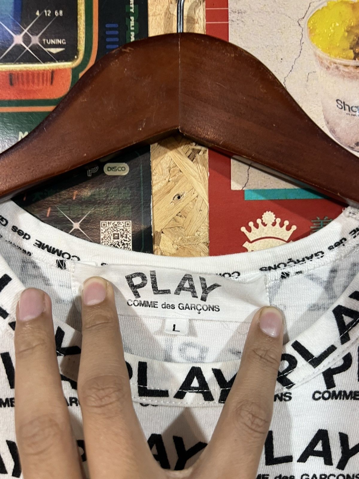 Comme des Garcons PLAY Comme Des Garcons PLAY Overprint Tee Size US M / EU 48-50 / 2 - 3 Thumbnail