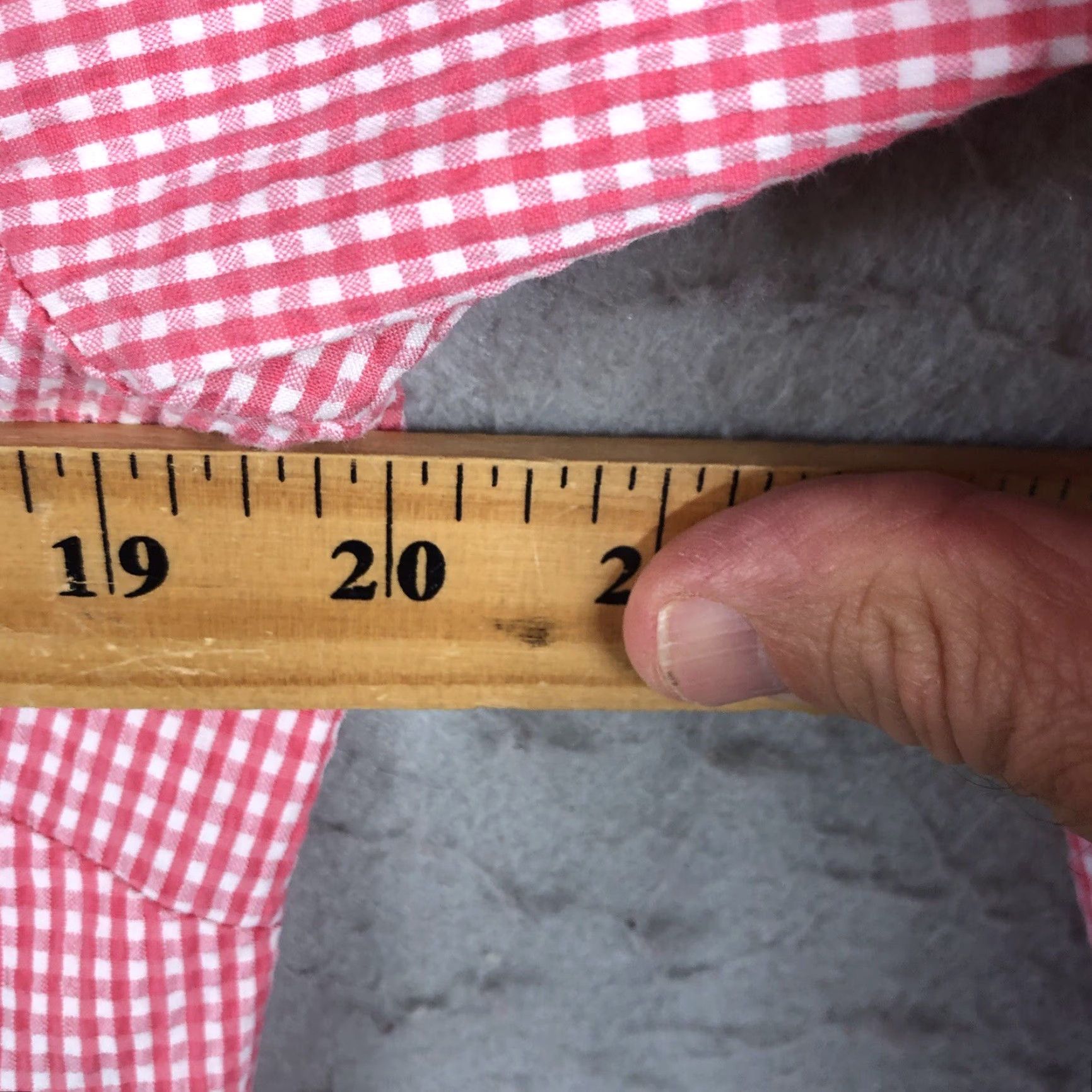 Vintage Nina McLemore Top Womens 12 Pink White Check Seersucker Stretch Preppy Classic Shirt Size XL / US 12-14 / IT 48-50 - 4 Thumbnail