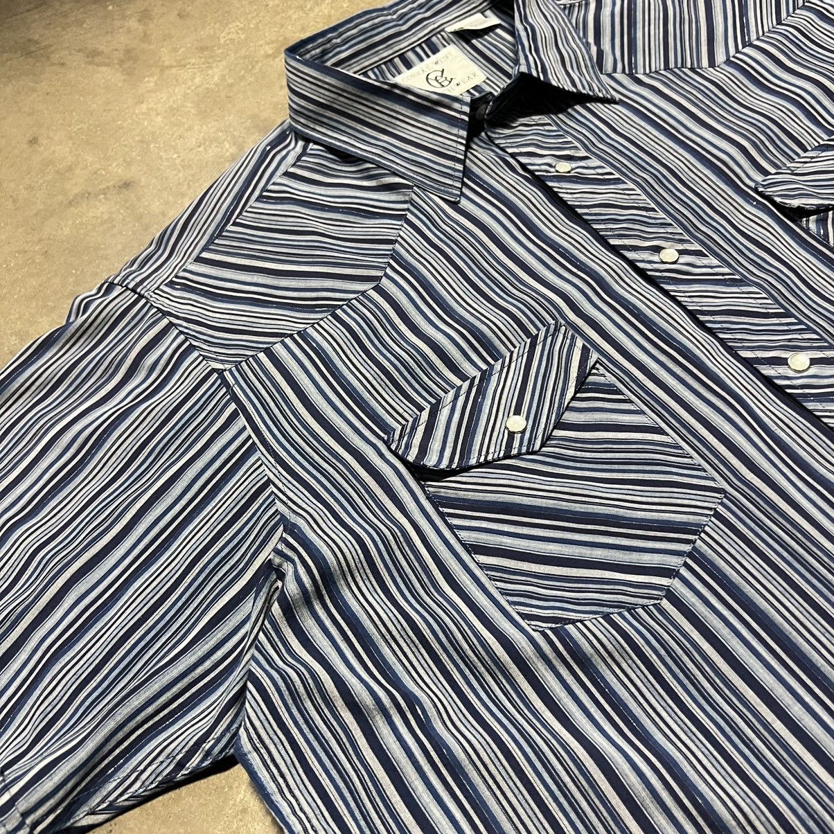 Wrangler Vintage Pearl Snap Short Sleeve Shirt Striped Western Rodeo Size US XL / EU 56 / 4 - 3 Thumbnail