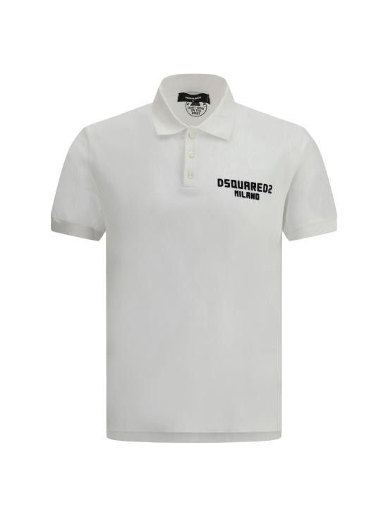 Dsquared2 DSQUARED2 Men Polo Shirts S74GL0086S22743 961X WHITE Size US XXL / EU 58 / 5 - 1 Thumbnail