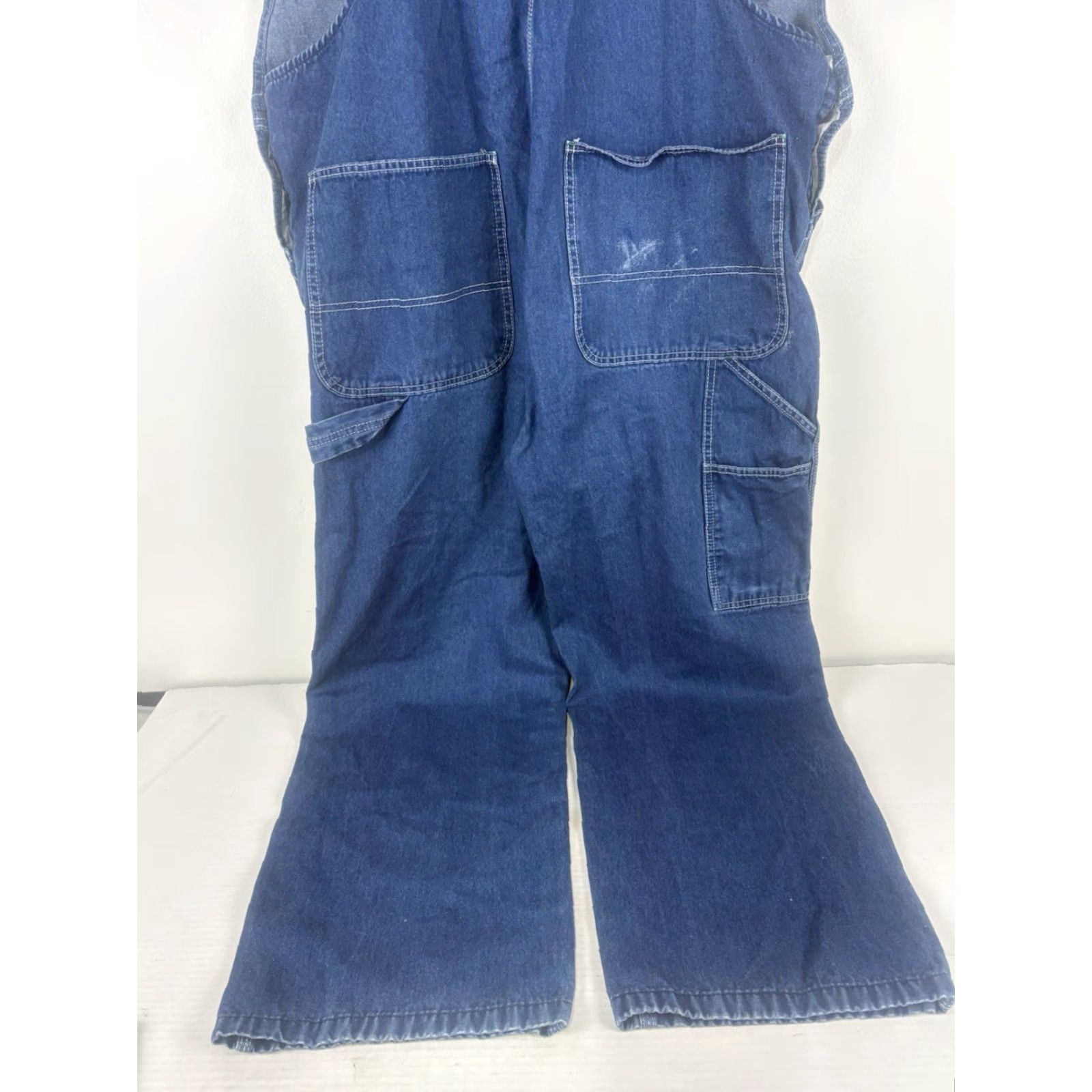 Vintage Liberty Men’s Denim Bib Overalls 42X32 Mid Rise Blue 90s USA Workwear Size US 42 / EU 58 - 7 Thumbnail