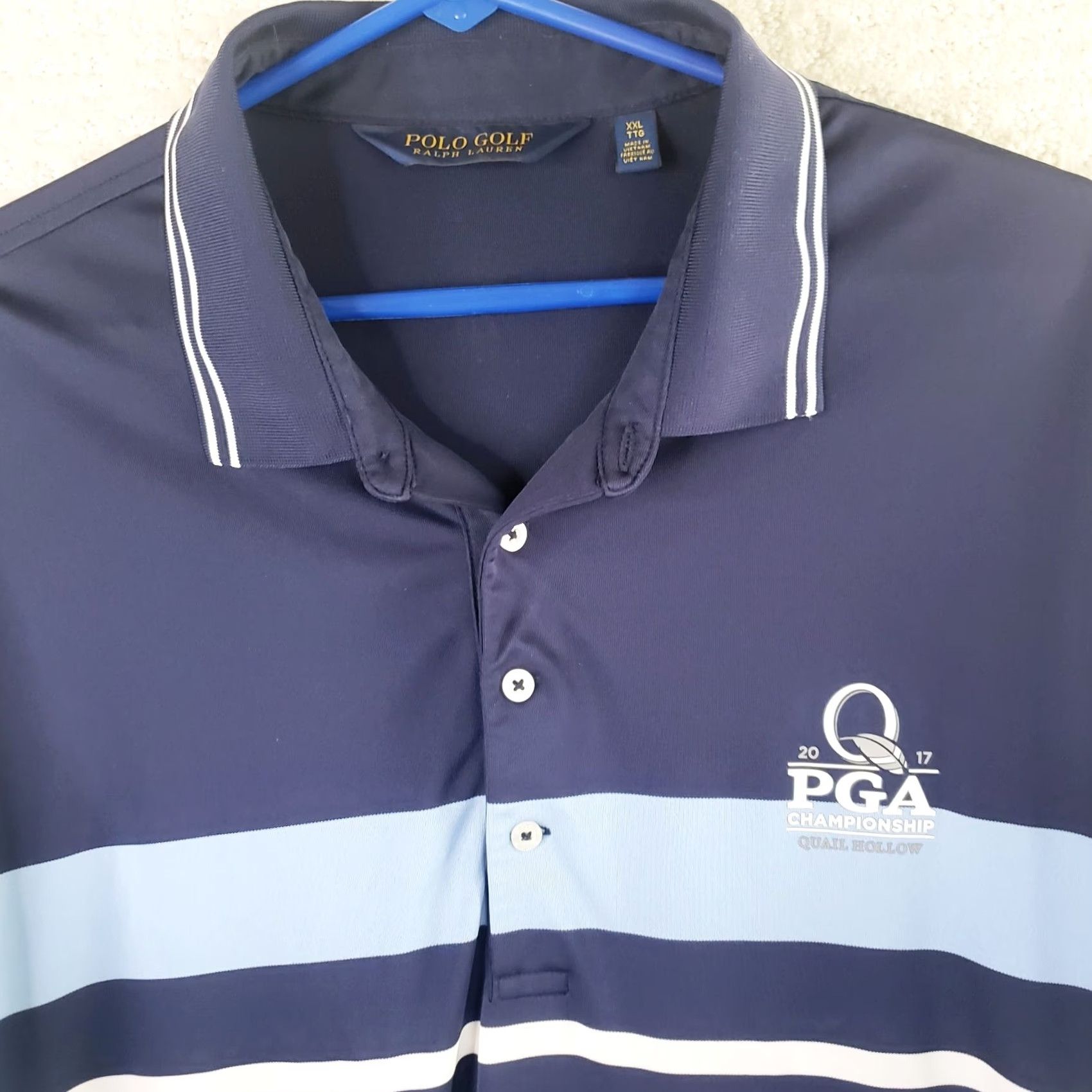Ralph Lauren VINTAGE Ralph Lauren Golf Polo 2017 PGA Championship Logo XXL Blue Quail Hallow Polo Shirt Men 2XL Sports Golf PGA Womens Mens Girls? Size US XXL / EU 58 / 5 - 3 Thumbnail