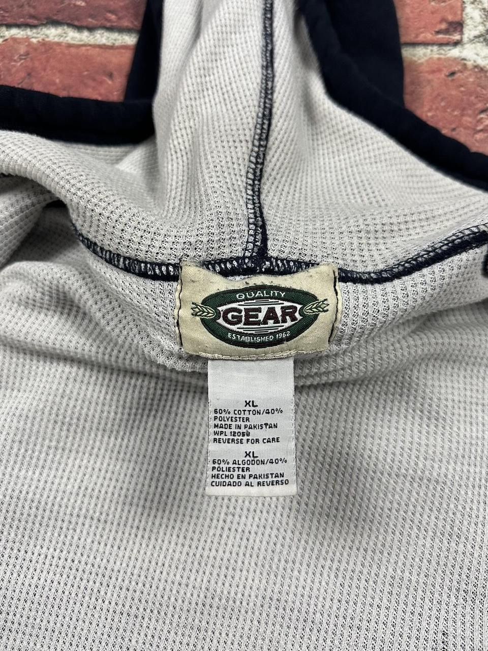 Other Vintage Navy Blank Zip Up Hoodie Thermal Lined Sweatshirt Size US XL / EU 56 / 4 - 6 Thumbnail