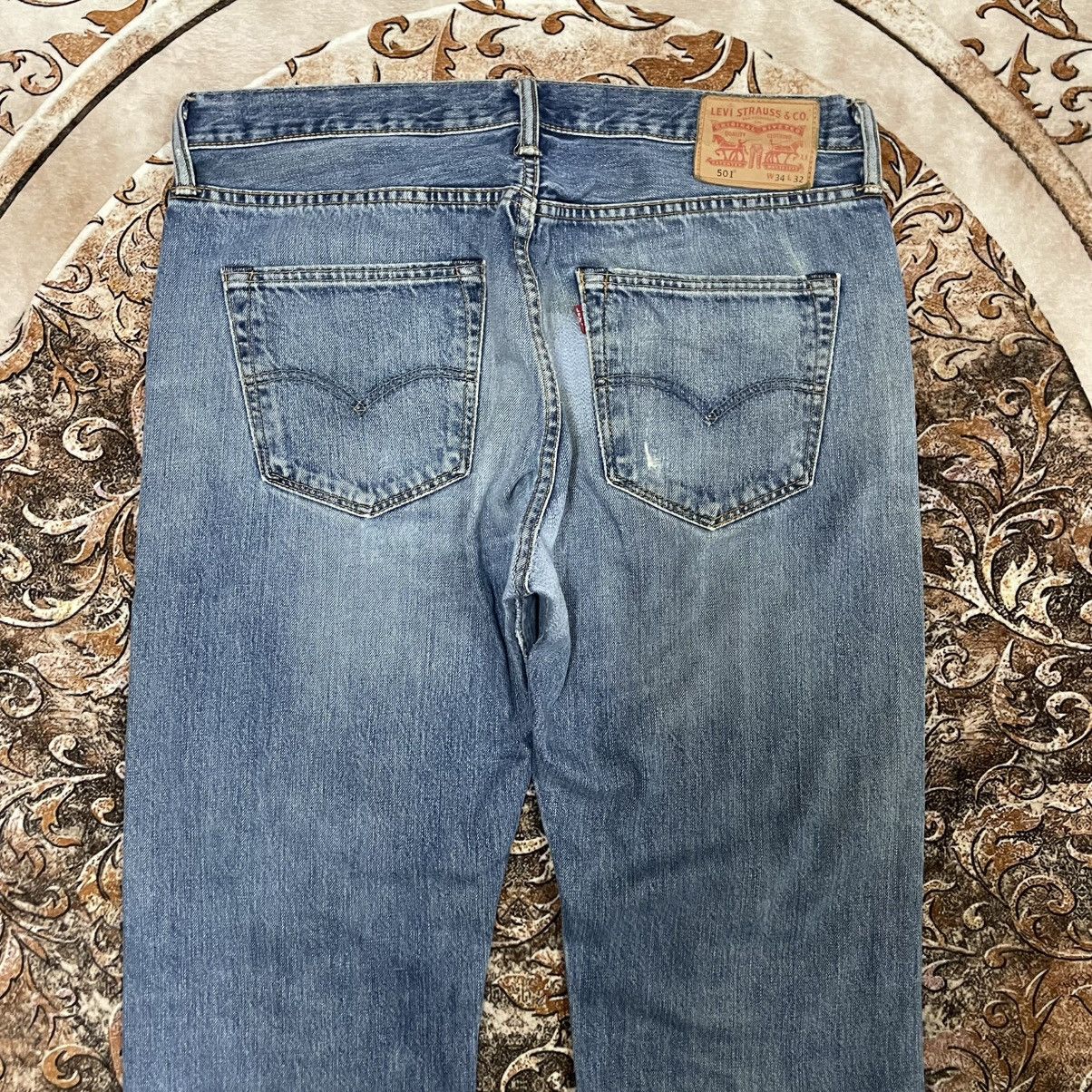 Levi's Vintage Clothing 🔥Vintage Levis 501 Stoned Washed Ripped Distress Dirty Denim Size US 34 / EU 50 - 5 Thumbnail
