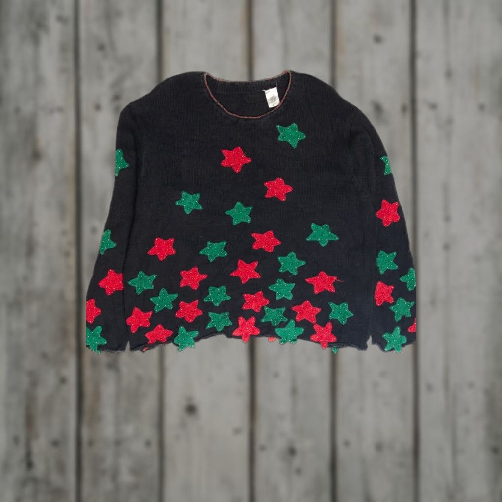 Vintage VINTAGE Black Ugly Christmas Pullover XL Regular Ramie / Cotton / Other 61887 Mens Womens XXL Sweatshirt Pullover Christmas Pattern Holiday Gift Size XL / US 12-14 / IT 48-50 - 1 Thumbnail