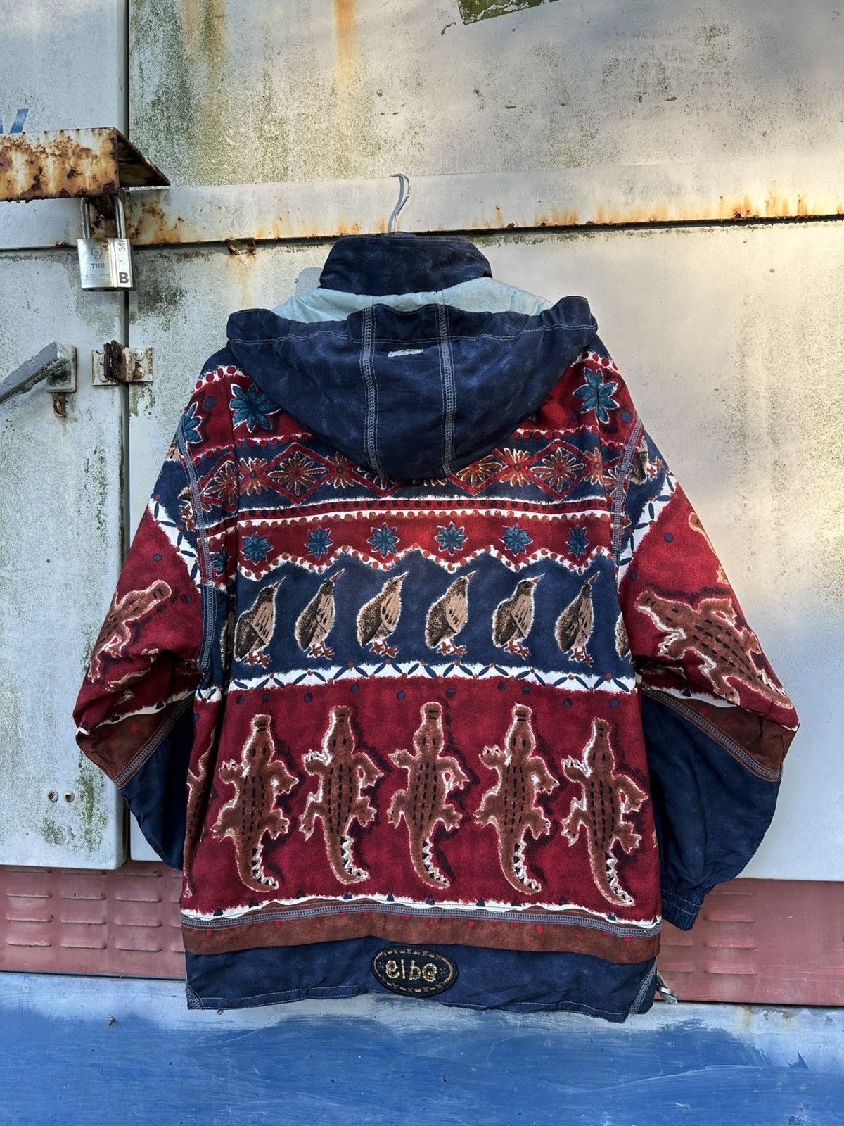 Vintage 👹Vintage Elbe Crocodile Motive Ski Jacket Size US L / EU 52-54 / 3 - 7 Thumbnail