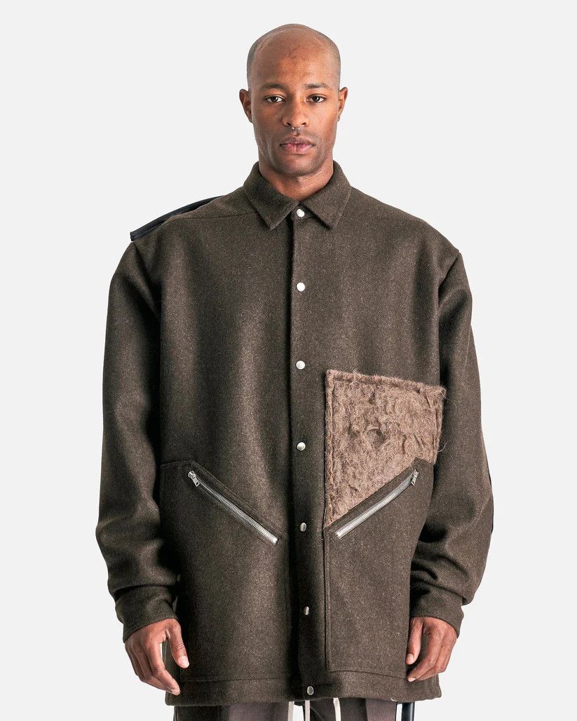 Rick Owens o1s1v1r1oon0825 Tour Jacket in Fawn/Black Size US S / EU 44-46 / 1 - 1 Thumbnail