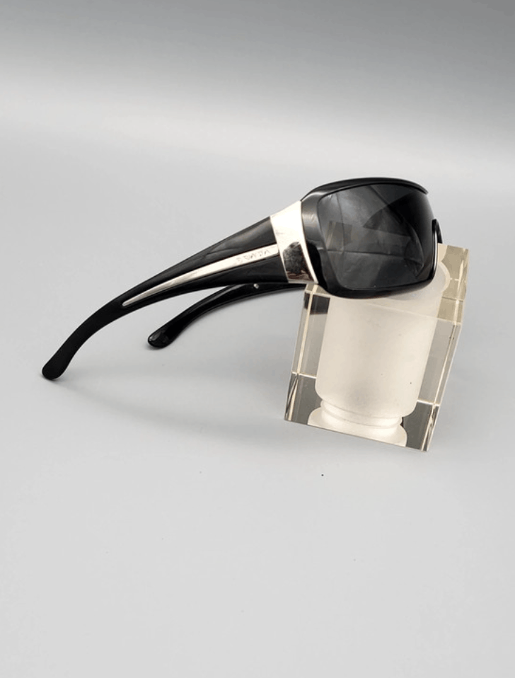 Prada × Vintage PRADA Sunglasses Rimless Sport Metal Frame Shield Wrap Size ONE SIZE - 3 Thumbnail