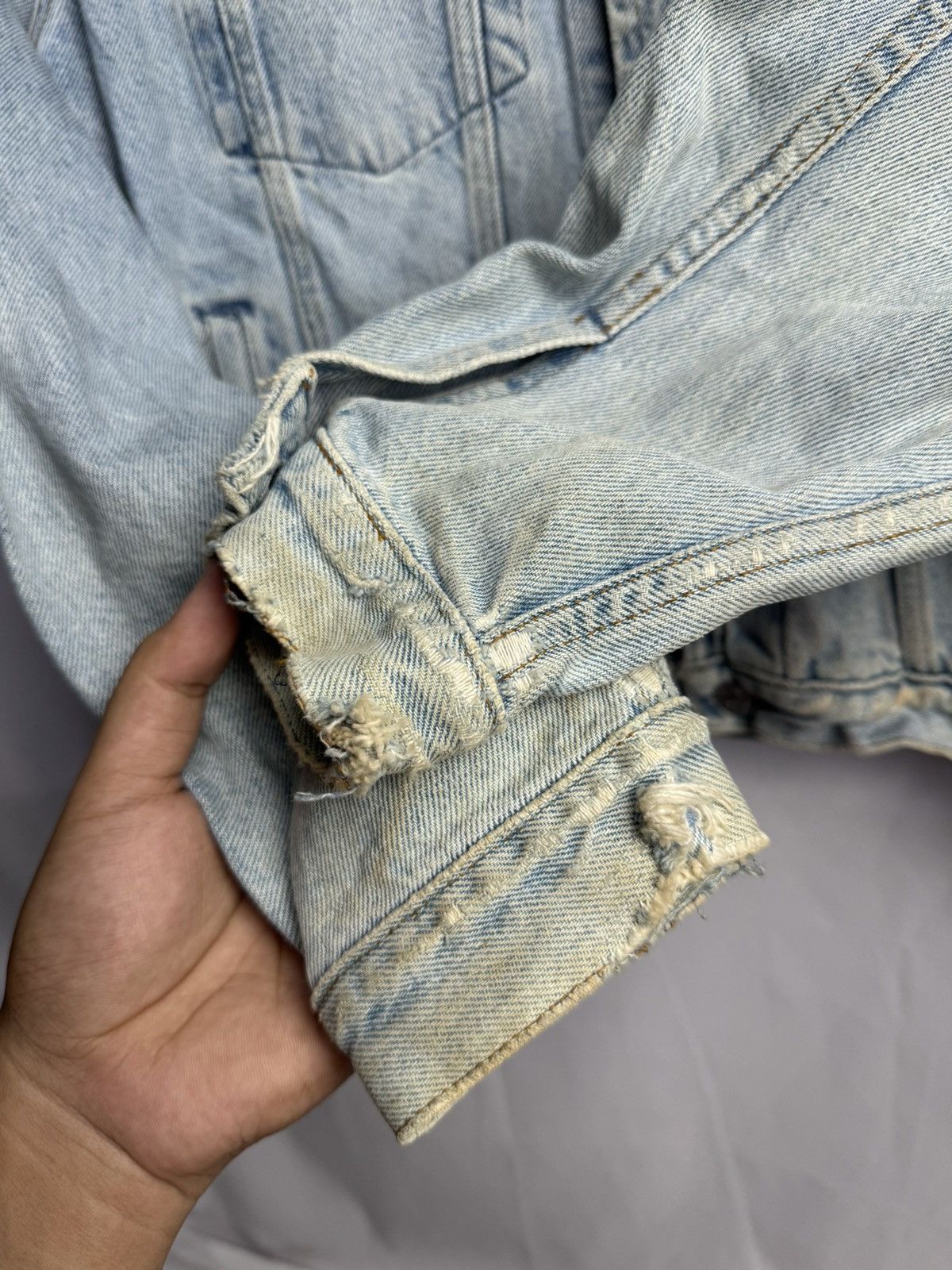 Gap × Japanese Brand Vintage Distressed Denim Jacket GAP USA Size US M / EU 48-50 / 2 - 5 Thumbnail