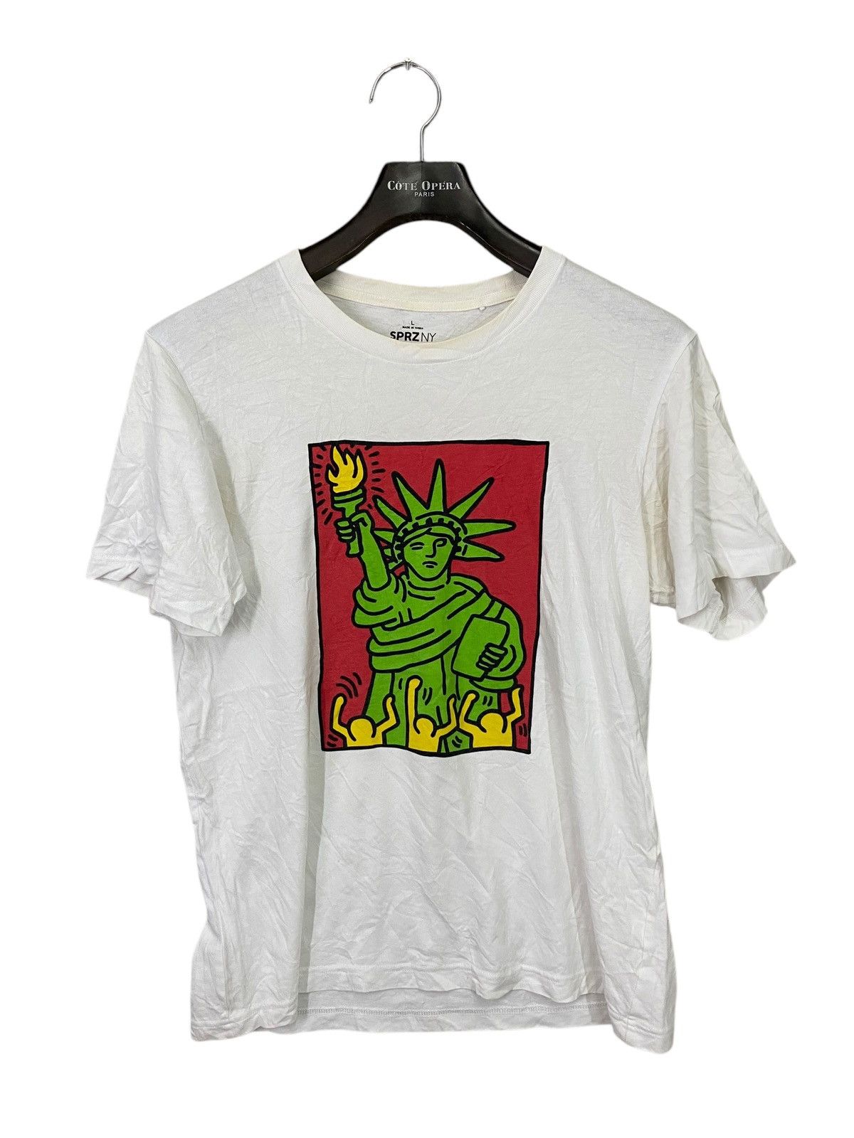 Japanese Brand × Keith Haring × Uniqlo Uniqlo x k.haring statue of liberty tshirt size L Size US L / EU 52-54 / 3 - 1 Thumbnail