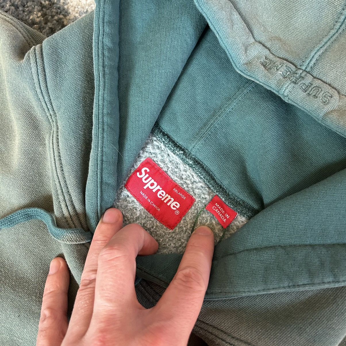 Supreme 2023 OVERDYED S LOGO HOODED SWEATSHiRT MiDWEiGHT FLEECE Size US XXL / EU 58 / 5 - 11 Thumbnail