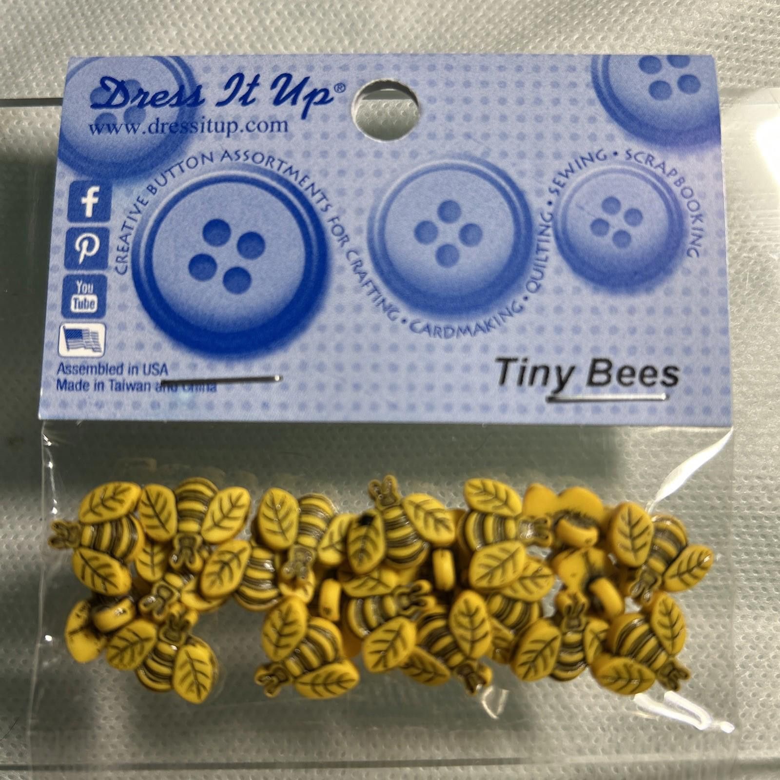 Other Dress It Up Buttons Tiny Bees 20pcs Embellish Craft Buttons Size ONE SIZE - 1 Thumbnail
