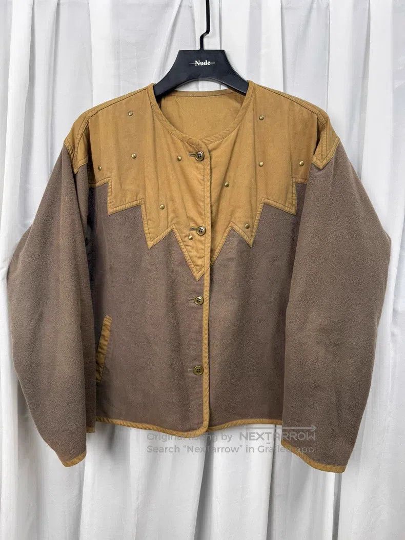 Issey Miyake Issey Miyake Size 9 Two-way wear rivet collarless jacket| Size M / US 6-8 / IT 42-44 - 1 Thumbnail