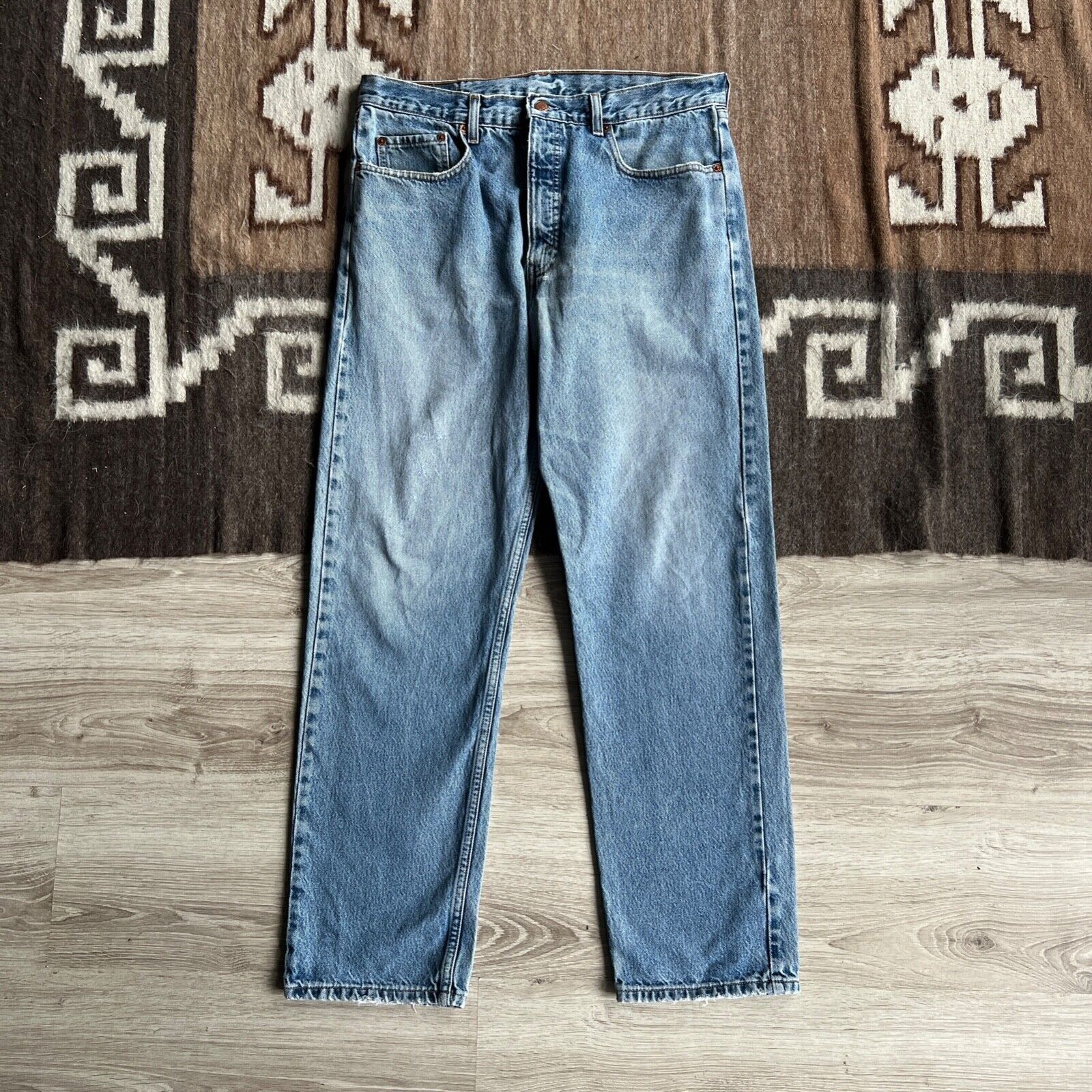 Jean Levi's 615 Orange Tab Vintage Blue Denim Jeans 8739AC Size US 34 / EU 50 - 4 Thumbnail