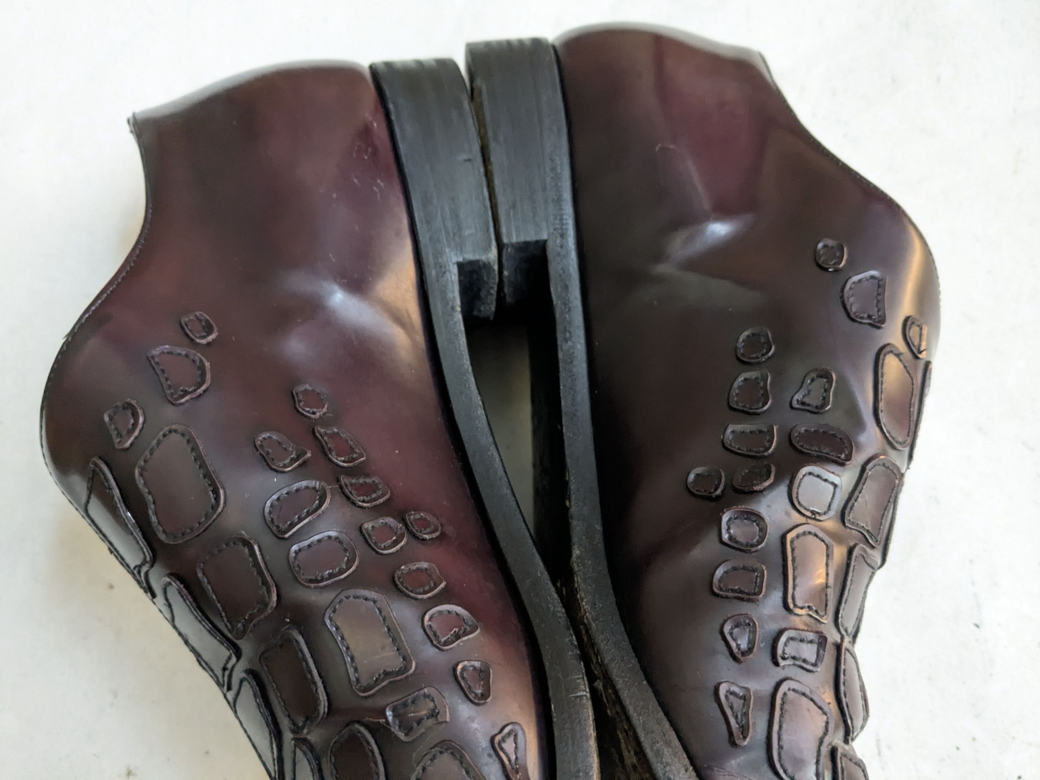 Prada Prada Oxfords Burgundy 9.5 Croc Pattern Leather Size US 9.5 / EU 42-43 - 10 Thumbnail