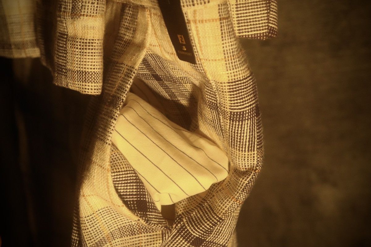 Fendi FENDI Madras Check Linen Blend Suit Set Jacket Shorts 52R Size 52R - 7 Thumbnail