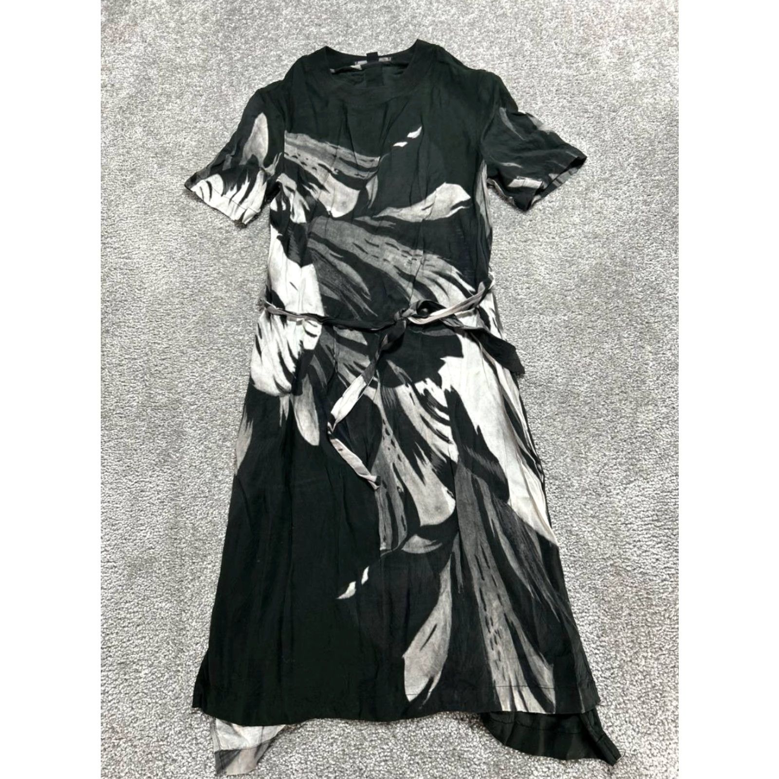 Allsaints AllSaints Dress Womens XS Black Belted Graphic Trace Kannur T Shirt Size XS / US 0-2 / IT 36-38 - 2 Thumbnail