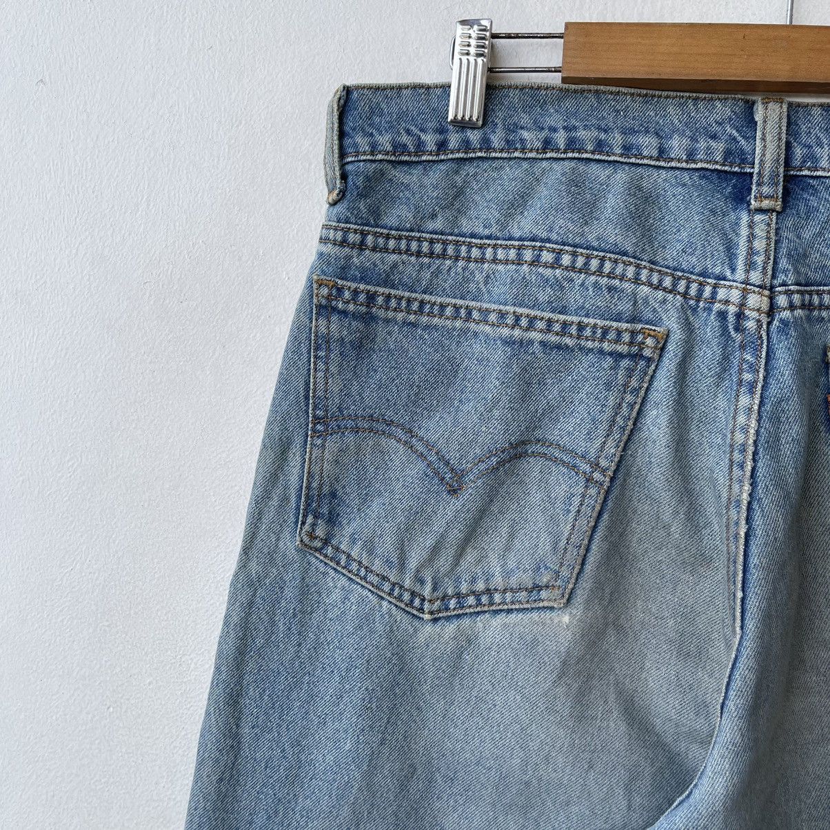 Levi's Vintage 90s Levi's 210 Orange Tab Denim Jeans Thrashed Size US 34 / EU 50 - 15 Thumbnail