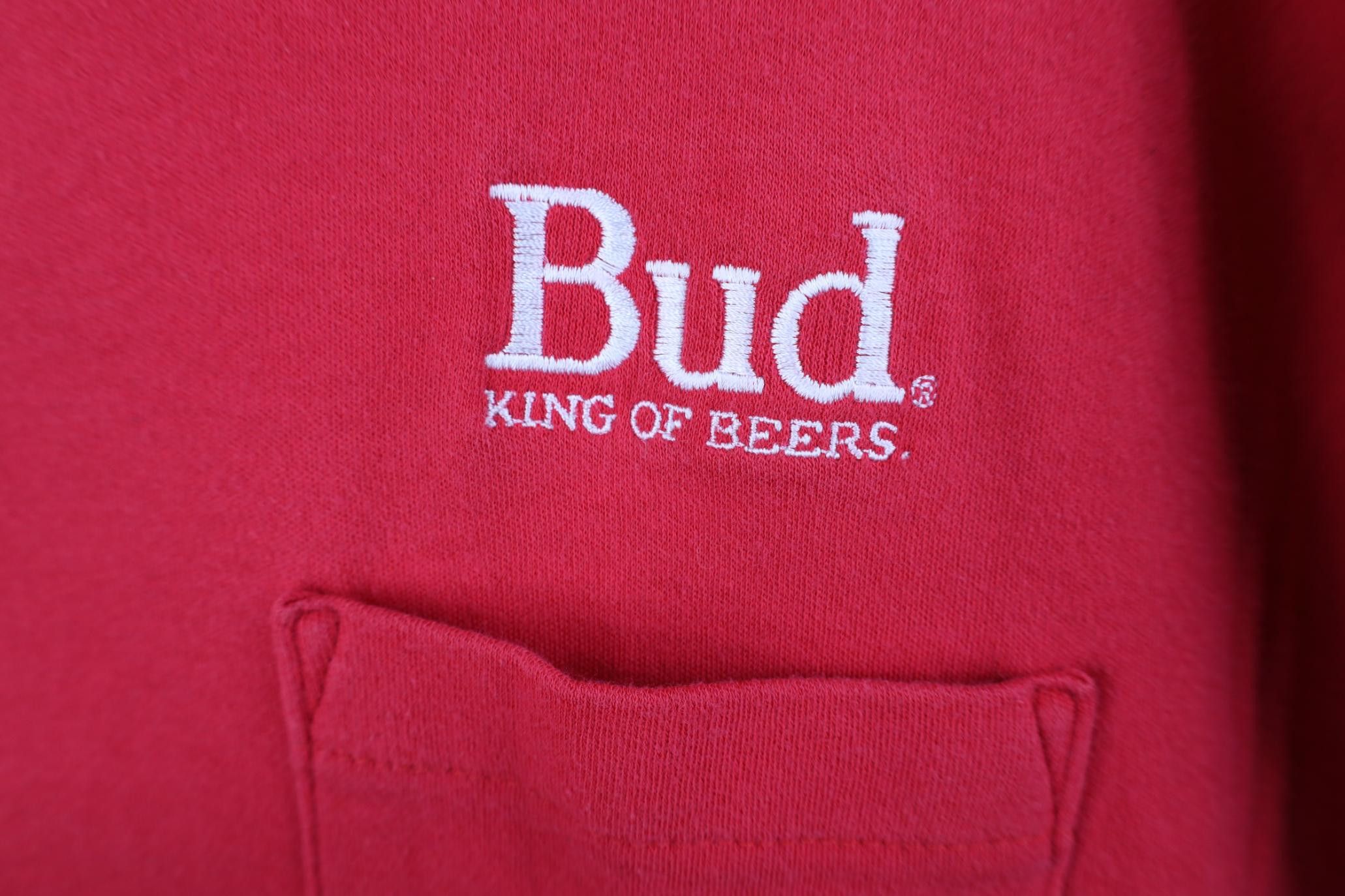 Vintage Vintage 80s 90s Beer King of Beers Golf Polo Shirt Red USA Size US XXL / EU 58 / 5 - 5 Thumbnail