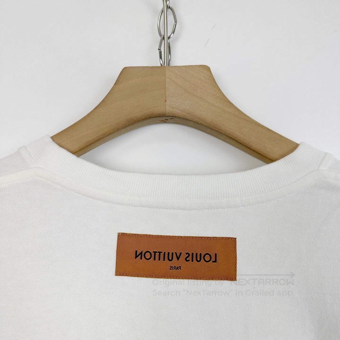 Louis Vuitton LV White Letter Print Crewneck T-shirt. Size US L / EU 52-54 / 3 - 6 Thumbnail