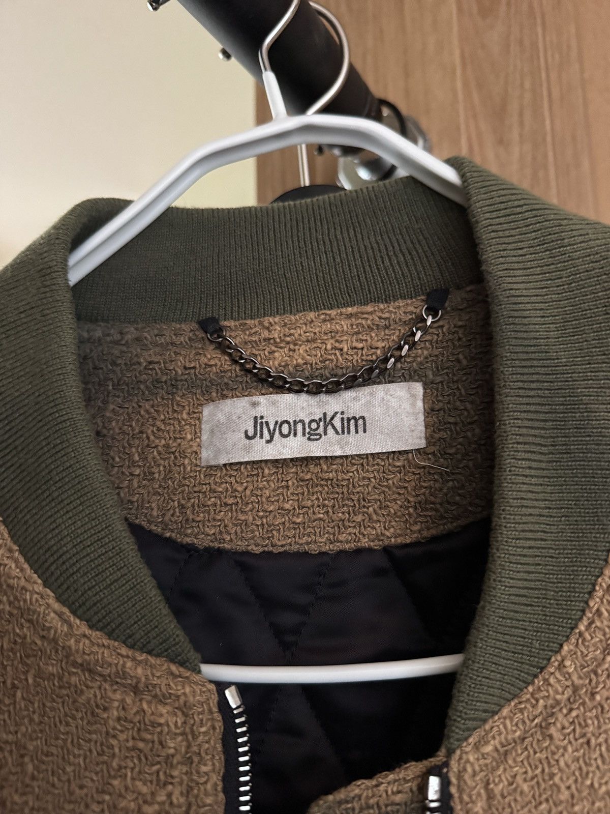 JiyongKim Jiyongkim 23AW Tweed Bomber Olive Khaki Size US M / EU 48-50 / 2 - 4 Thumbnail