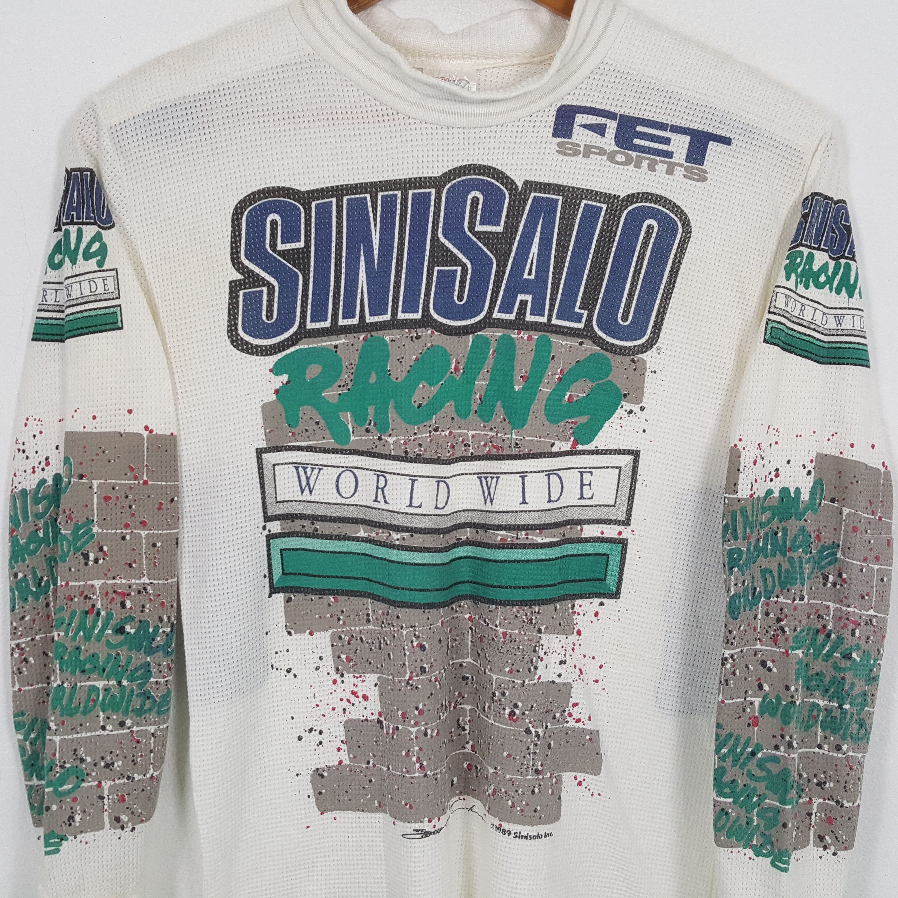 Vintage Vintage 80s SINISALO RACING Extreme Motorsports T-Shirts Size US S / EU 44-46 / 1 - 2 Thumbnail