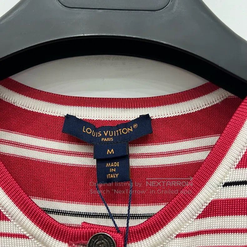 Louis Vuitton Louis Vuitton Red striped printed sleeveless vest Size M / US 6-8 / IT 42-44 - 5 Thumbnail
