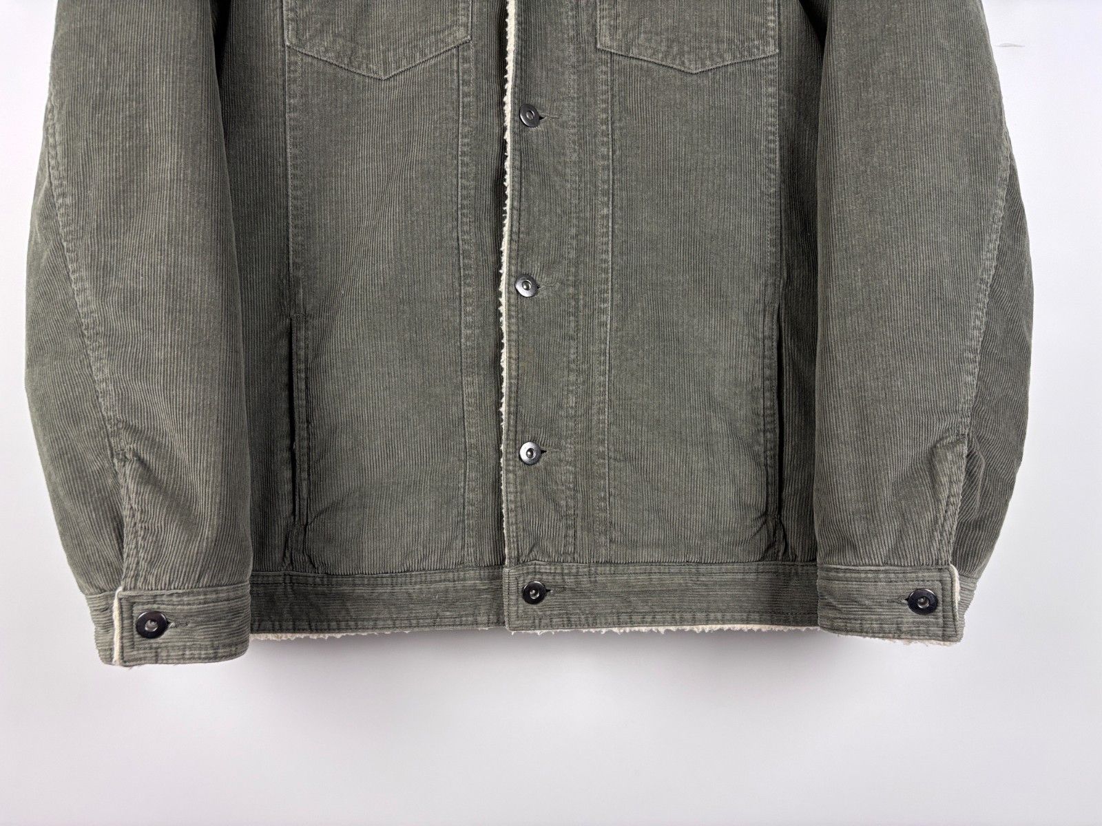 Cotton Traders Mens Cotton Traders Corduroy Sherpa Jacket Green Size XL Size US XL / EU 56 / 4 - 3 Thumbnail