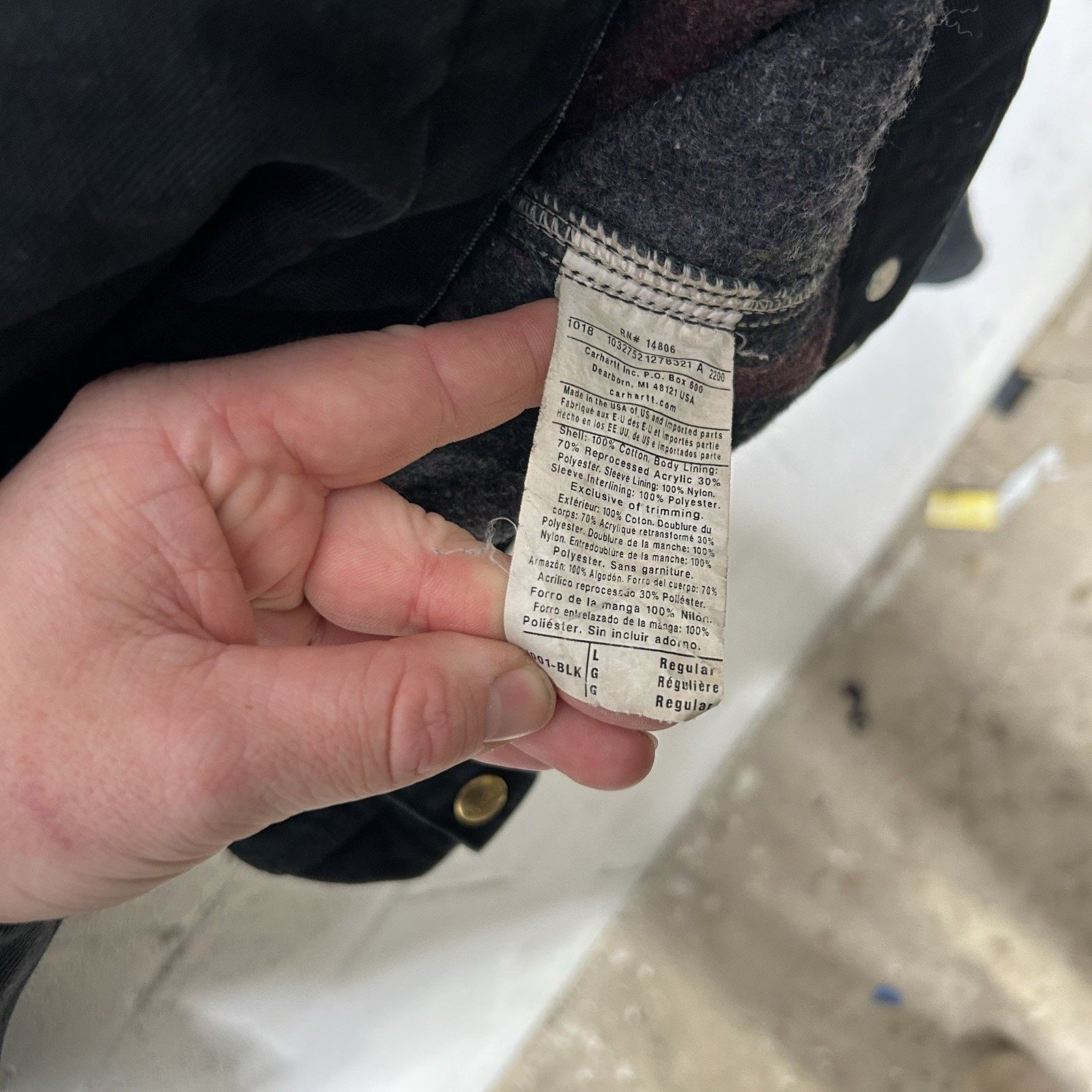 Carhartt Y2K Carhartt Blanket-Lined Detroit Jacket “Black” J001 BLK Size US L / EU 52-54 / 3 - 12 Thumbnail