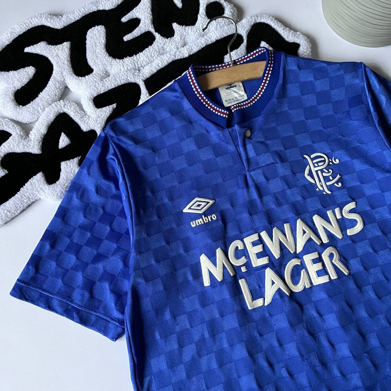 Vintage Umbro Glasgow Rangers Football Shirt 1987-1990 Size US S / EU 44-46 / 1 - 2 Thumbnail
