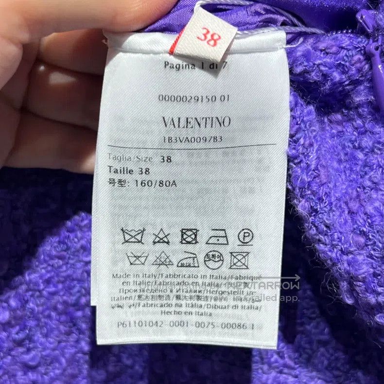 Valentino Valentino Purple tweed dress Size S / US 4 / IT 40 - 4 Thumbnail