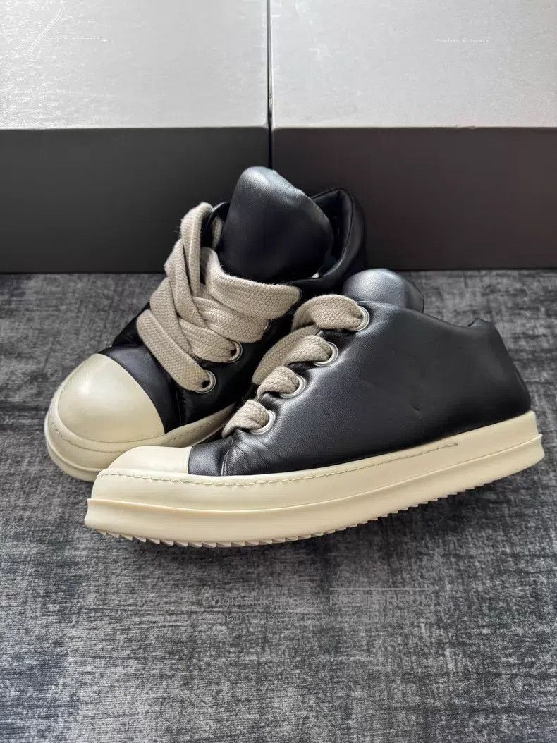 Rick Owens RICK OWENS Black Pudgy Fat Laces Low-Top Chuck Taylor Brea Size US 12 / EU 45 - 1 Thumbnail