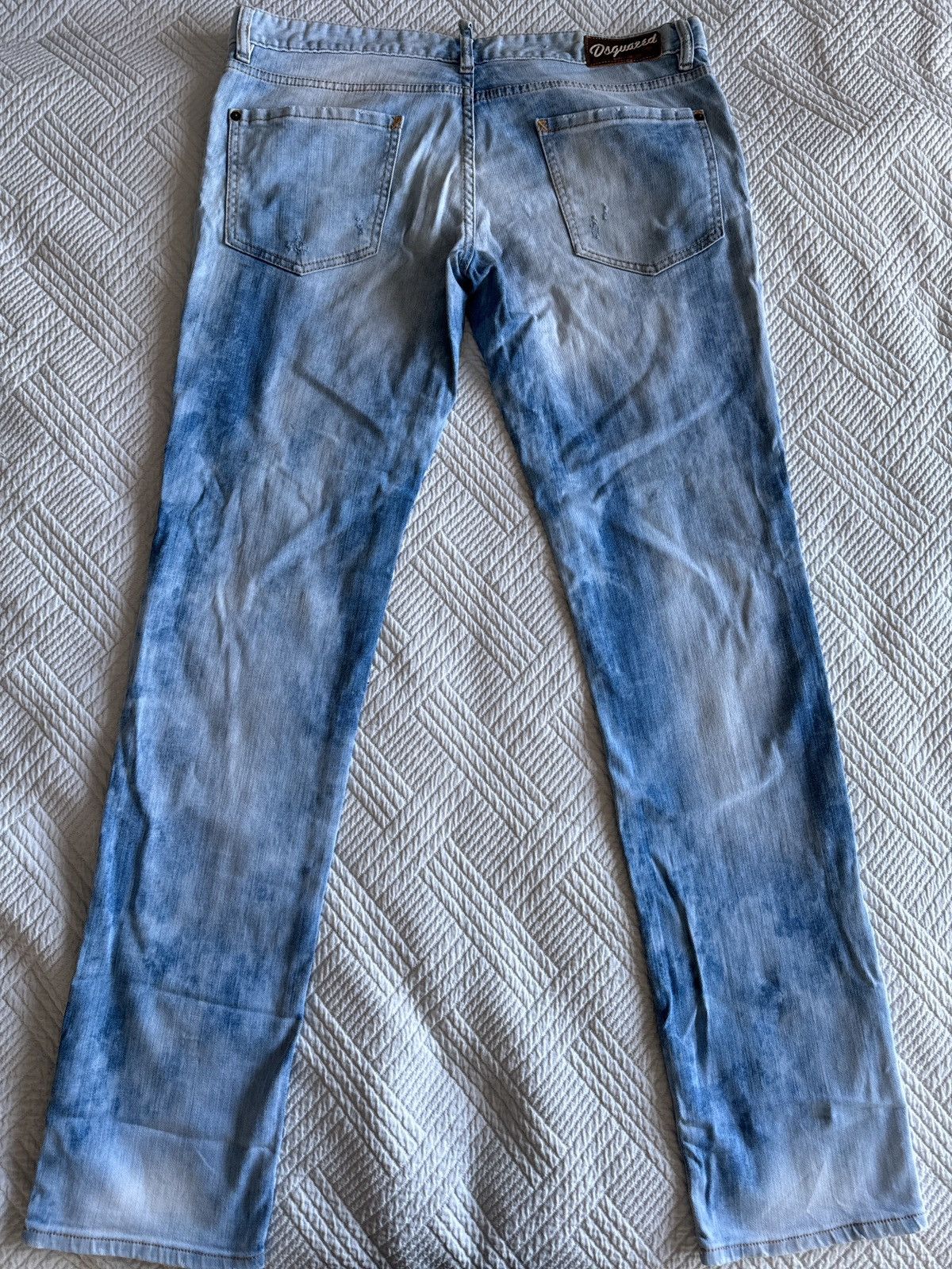 Dsquared2 Dsquared2 low rise 2000s distressed denim light blue 52 Size US 36 / EU 52 - 4 Thumbnail