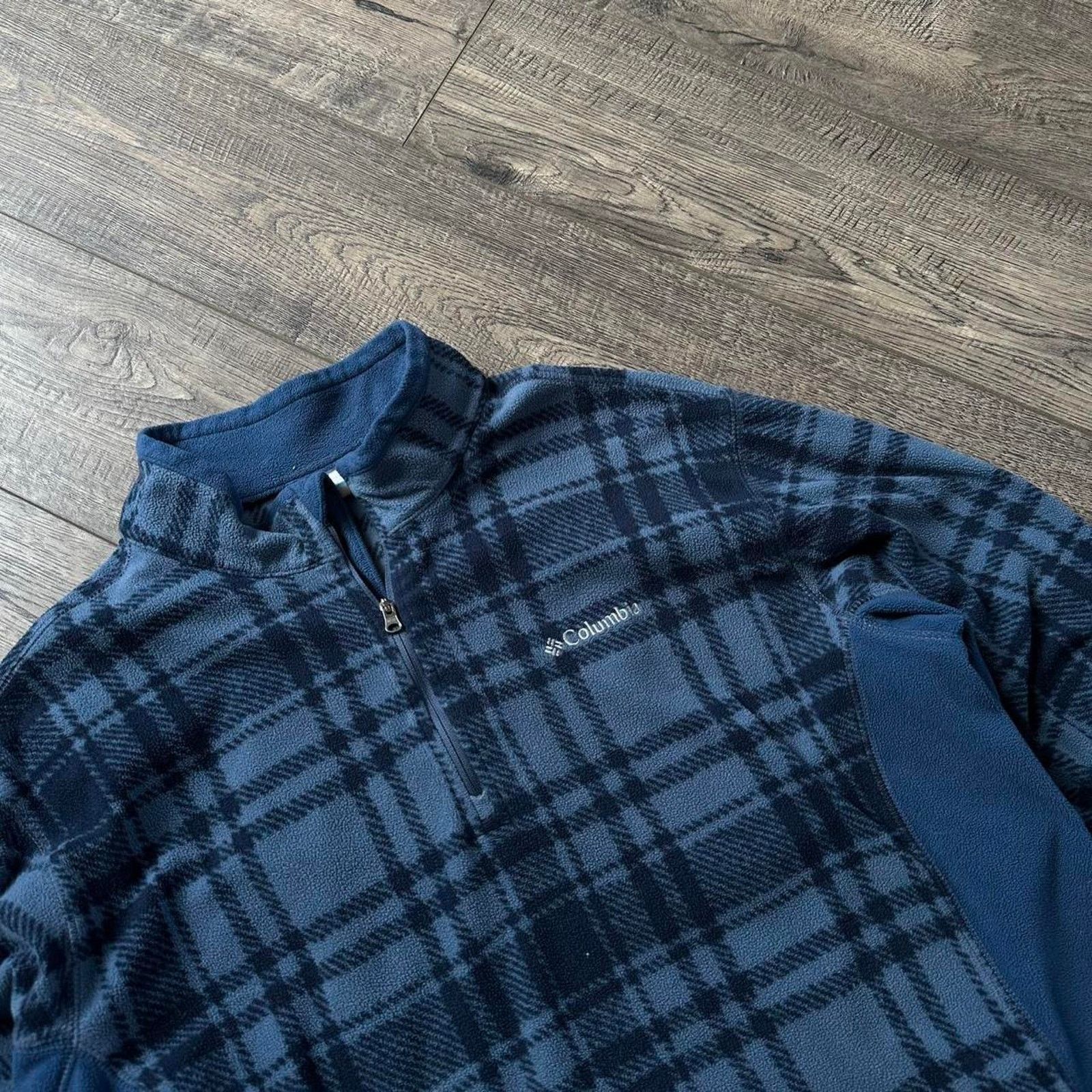 Columbia × Vintage Vintage Y2K 00s Plaid Columbia Fleece Quarterzip Jacket Size US L / EU 52-54 / 3 - 3 Thumbnail