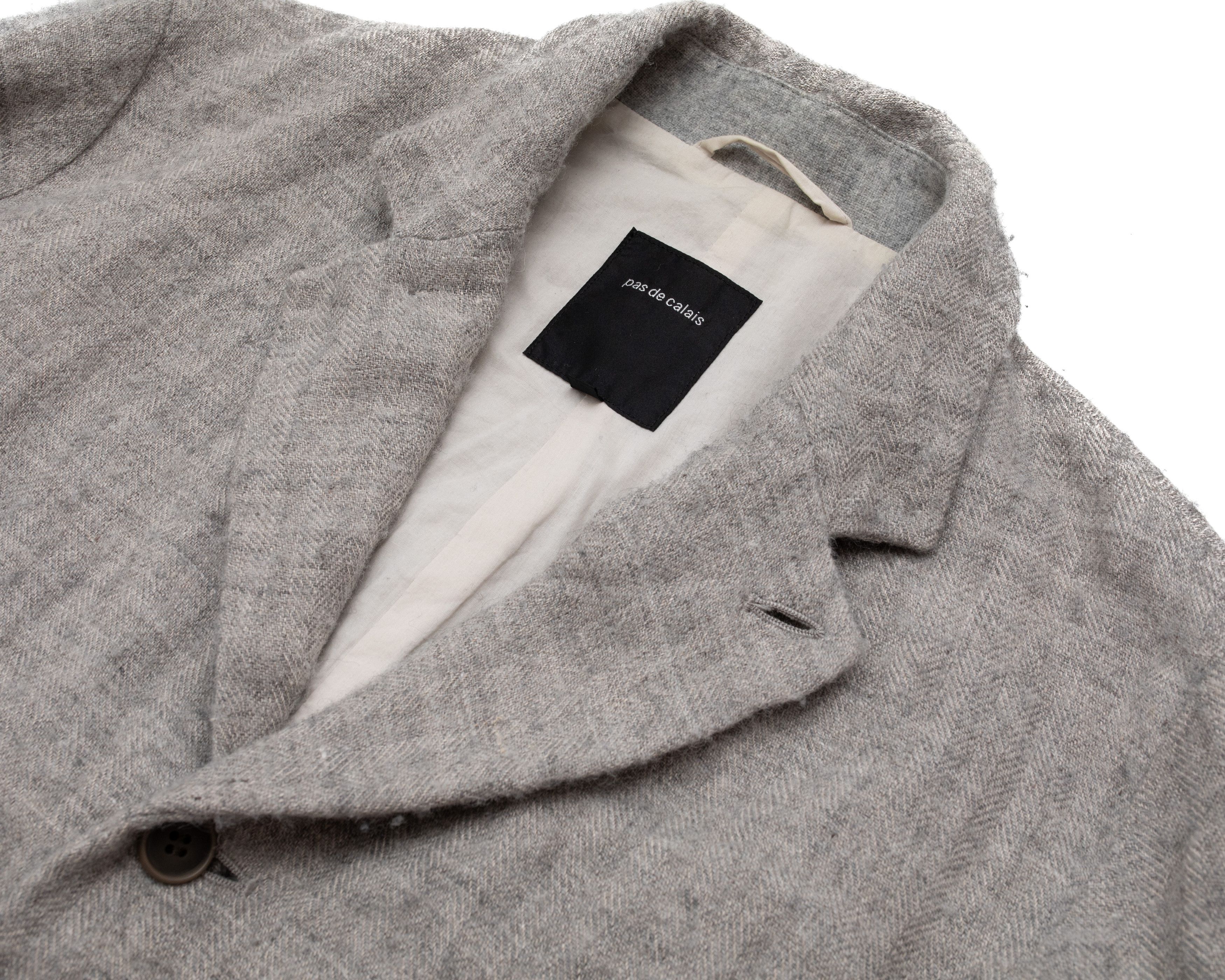 Pas de Calais PAS DE CALAIS Linen Wool Coat Size XS / US 0-2 / IT 36-38 - 4 Thumbnail