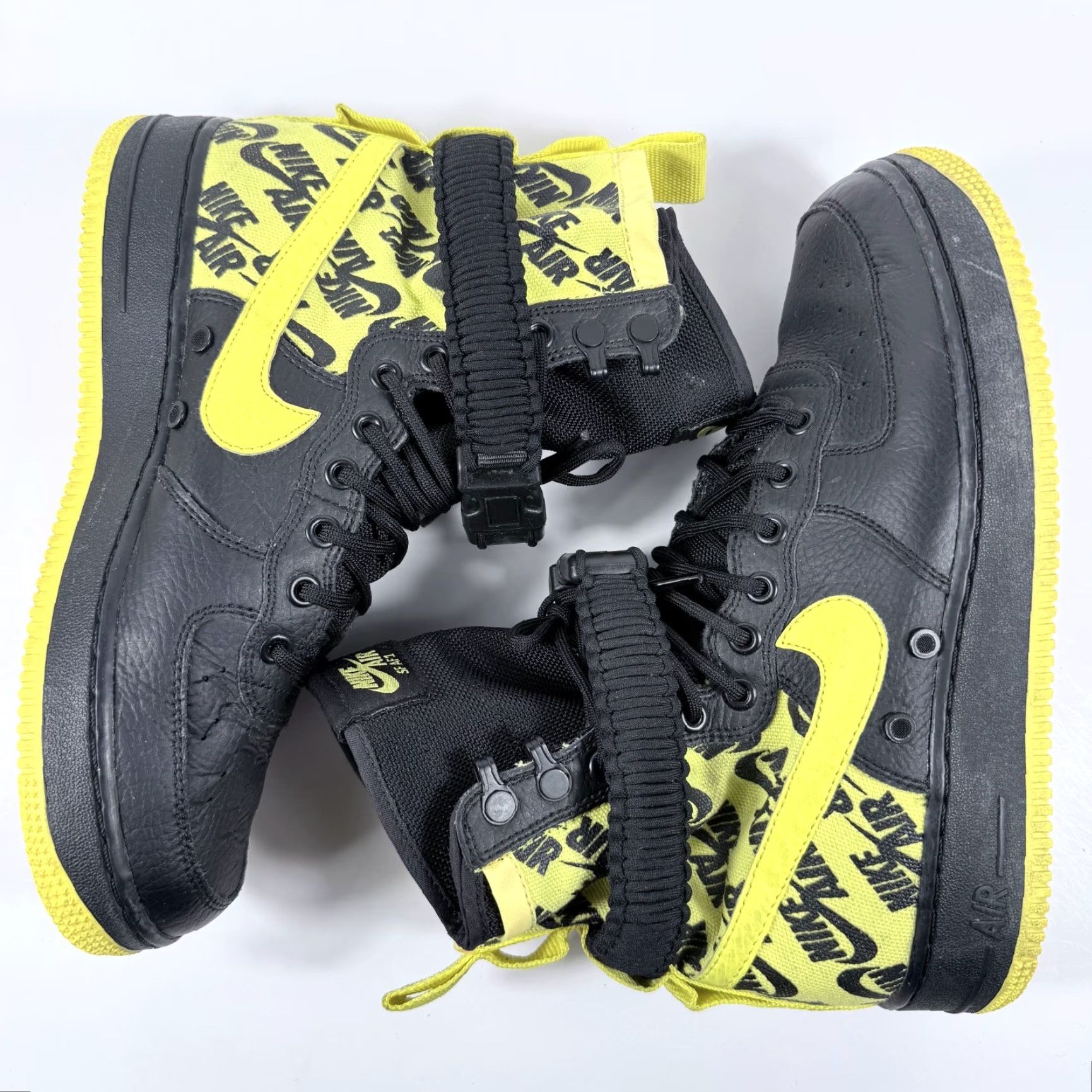 Nike Nike SF Air Force 1 High Sneakers Men Black Dynamic Yellow AR1955-001 Size US 7 / EU 40 - 6 Thumbnail