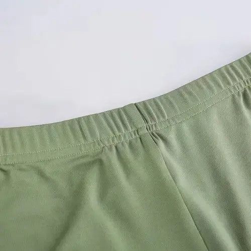 Other Solid Green High Waist Woman Flare Pants Size 26" / US 2 / IT 38 - 2 Thumbnail