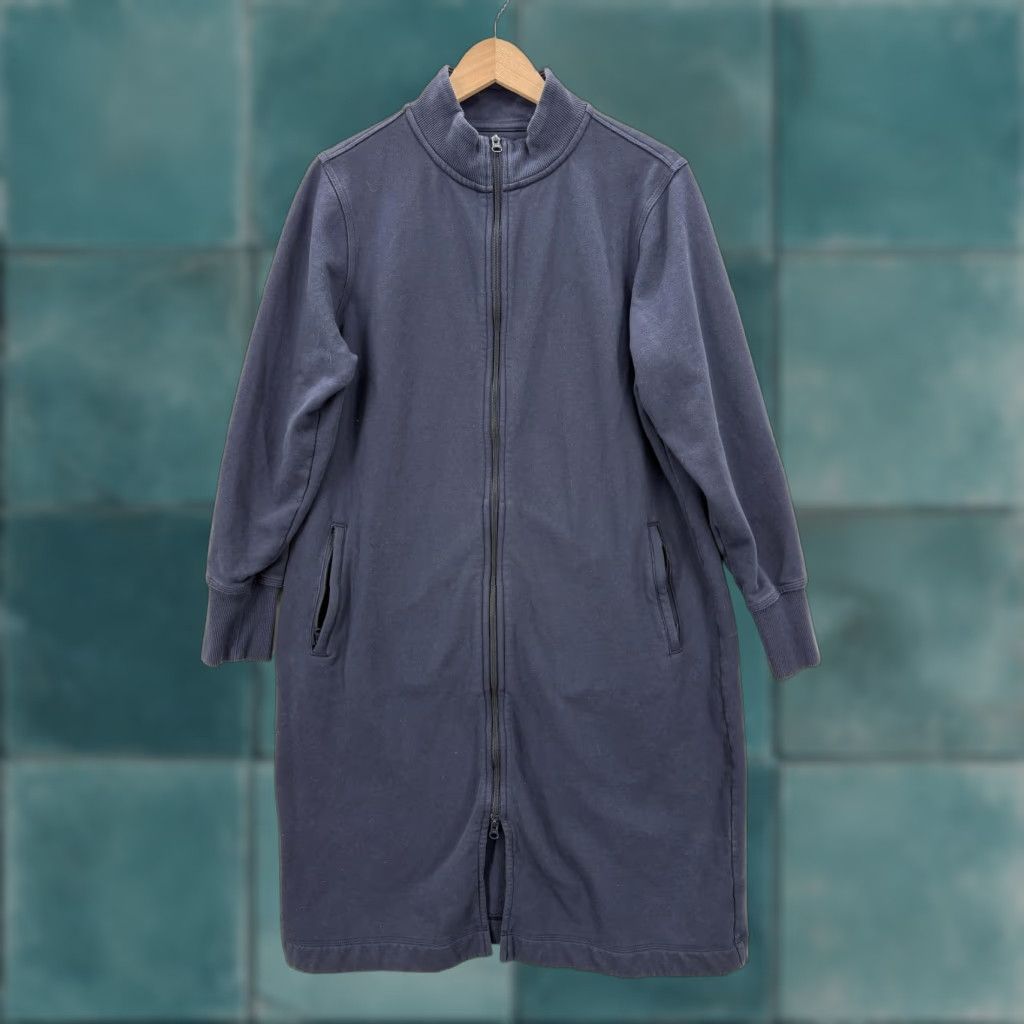 Vintage Duluth Jacket Womens Medium Blue Fleece Zip Up Robe Sweatshirt Longline Two-Way Full Zip Pockets Casual Travel Workwear Shirt/Hoodie Size M / US 6-8 / IT 42-44 - 1 Thumbnail