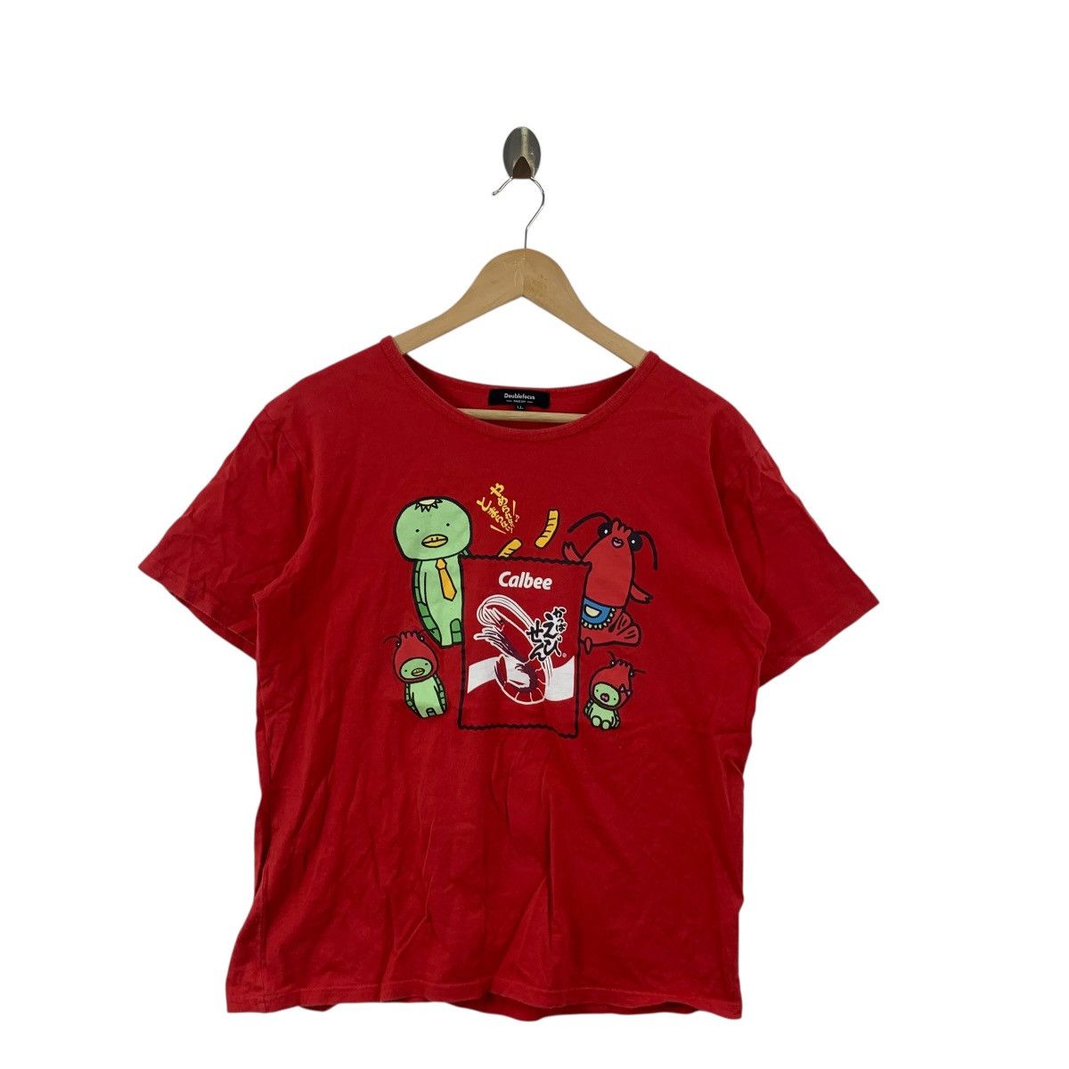 Other Doublefocus Calbee Snack Graphic Tee Red Cartoon Character Size L / US 10 / IT 46 - 4 Thumbnail